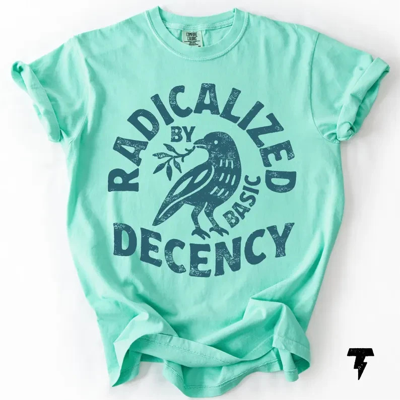 Radicalized By Basic Decency Comfort Colors Activist Graphic T Shirt