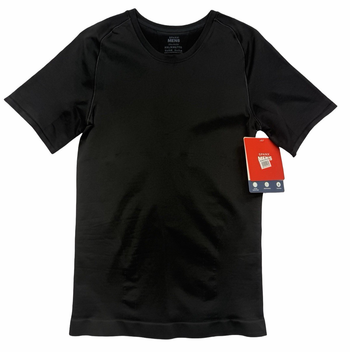 Spanx Seamless Ultra Sculp Crew T-Shirt Nylon Classic Black Size XXL
