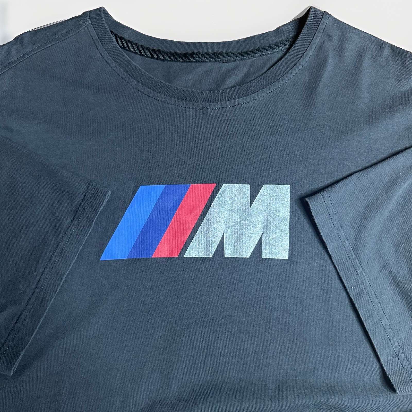 BMW Motorsport Shirt Mens Large Charcoal M3 High Performance Racing Logo Tee