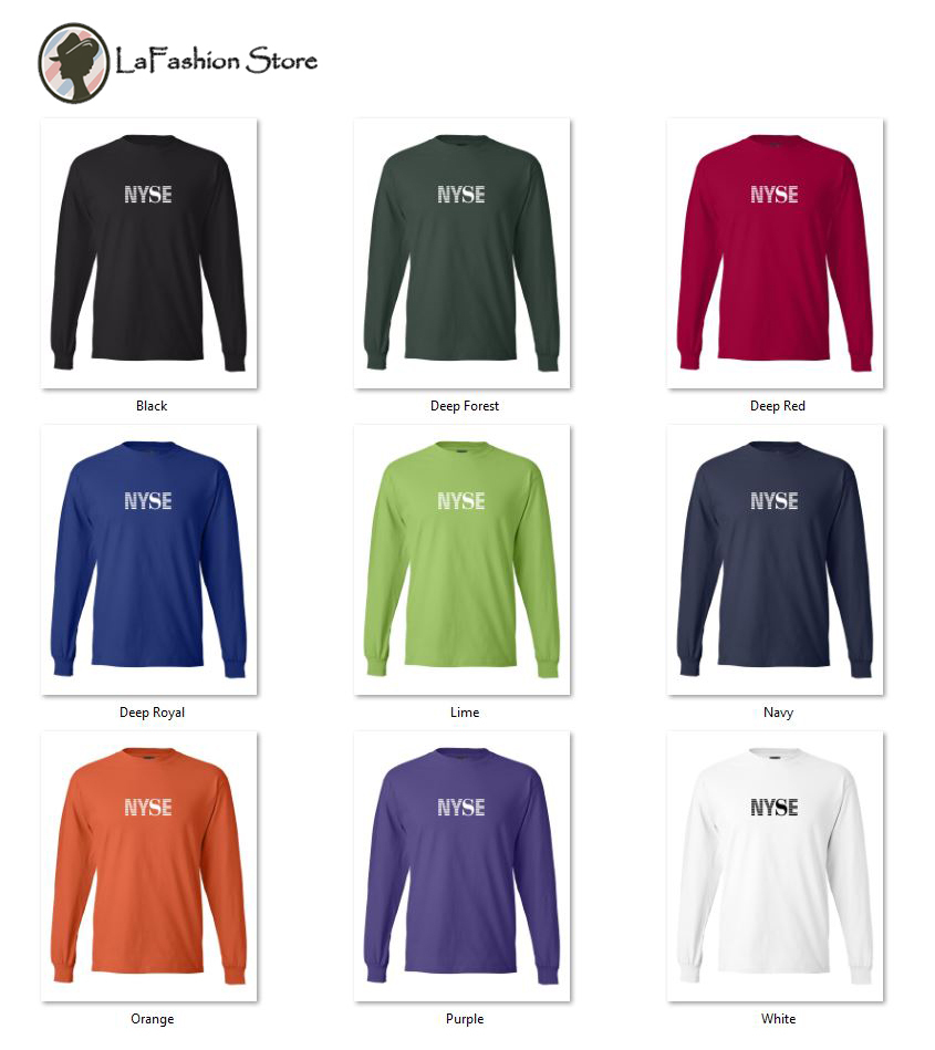 NYSE Recessiom Funny Logo New York Stock Market Long Sleeve T-shirts S-5XL