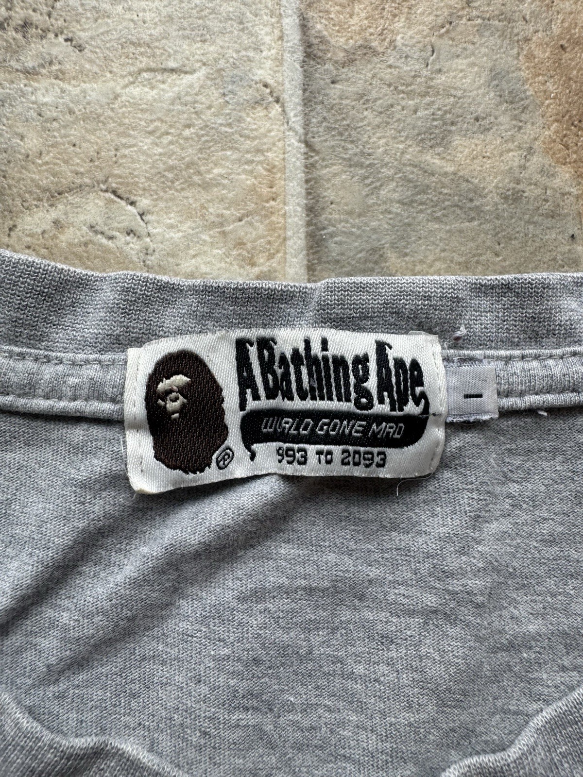 A Bathing Ape BAPE Men’s Gray Camo Shark Graphic T-shirt