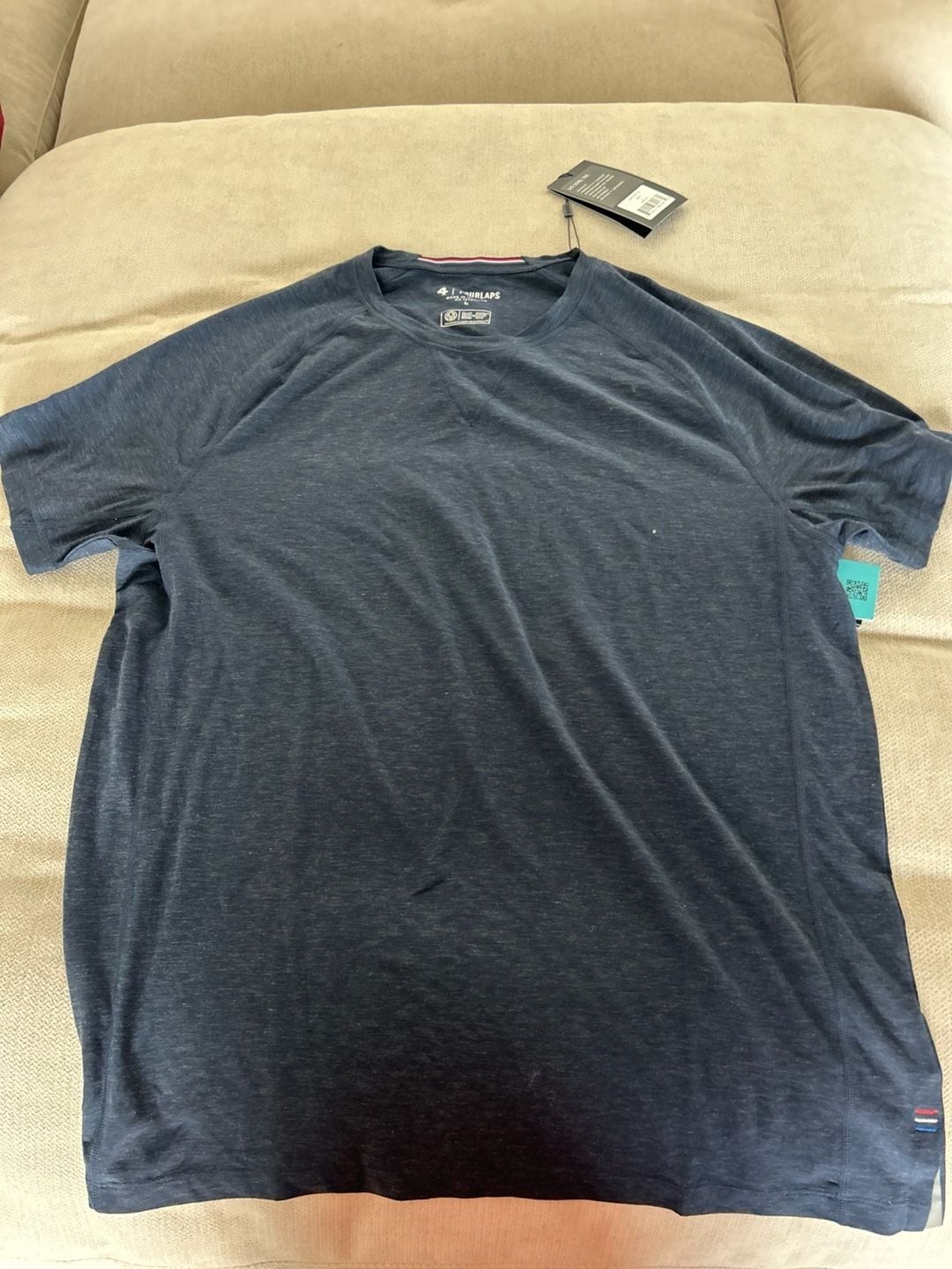 Fourlaps Level Tech Short Sleeve T-Shirt in Navy