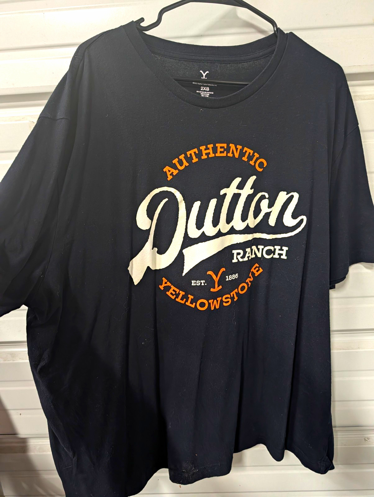 Yellowstone Men’s Big & Tall 2XB Black Dutton Ranch Graphic Logo T-Shirt