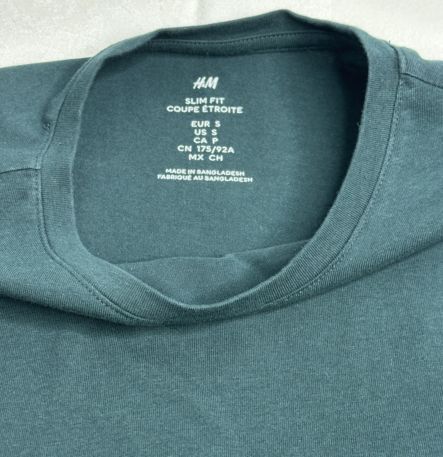 H&M Slim Fit T Shirt Men’s Size Small Emerald Green