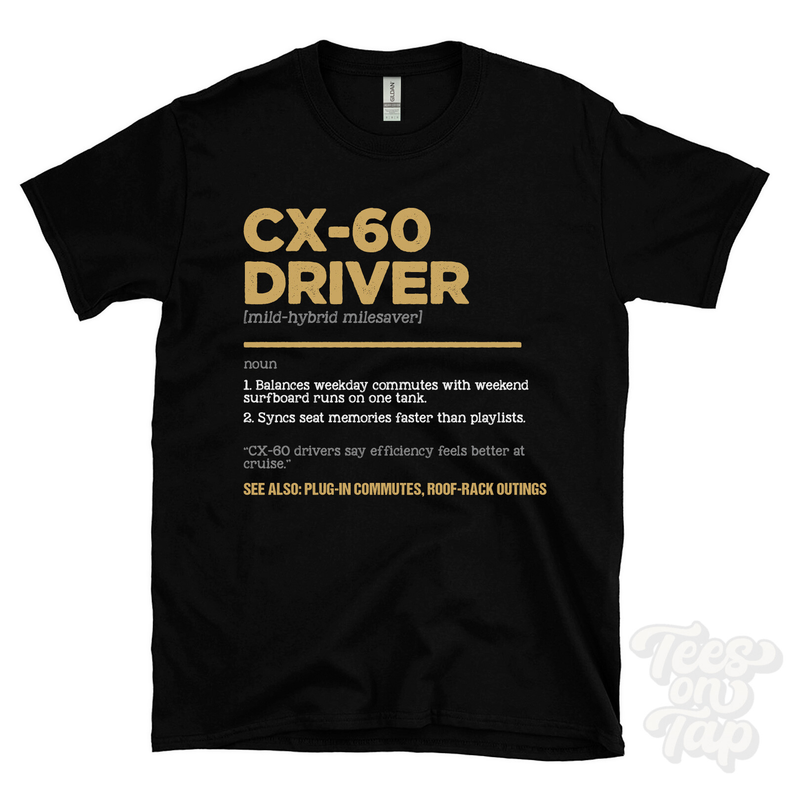 CX-60 Driver T-Shirt – Funny Dictionary Style – mild-hybrid milesaver plug-in