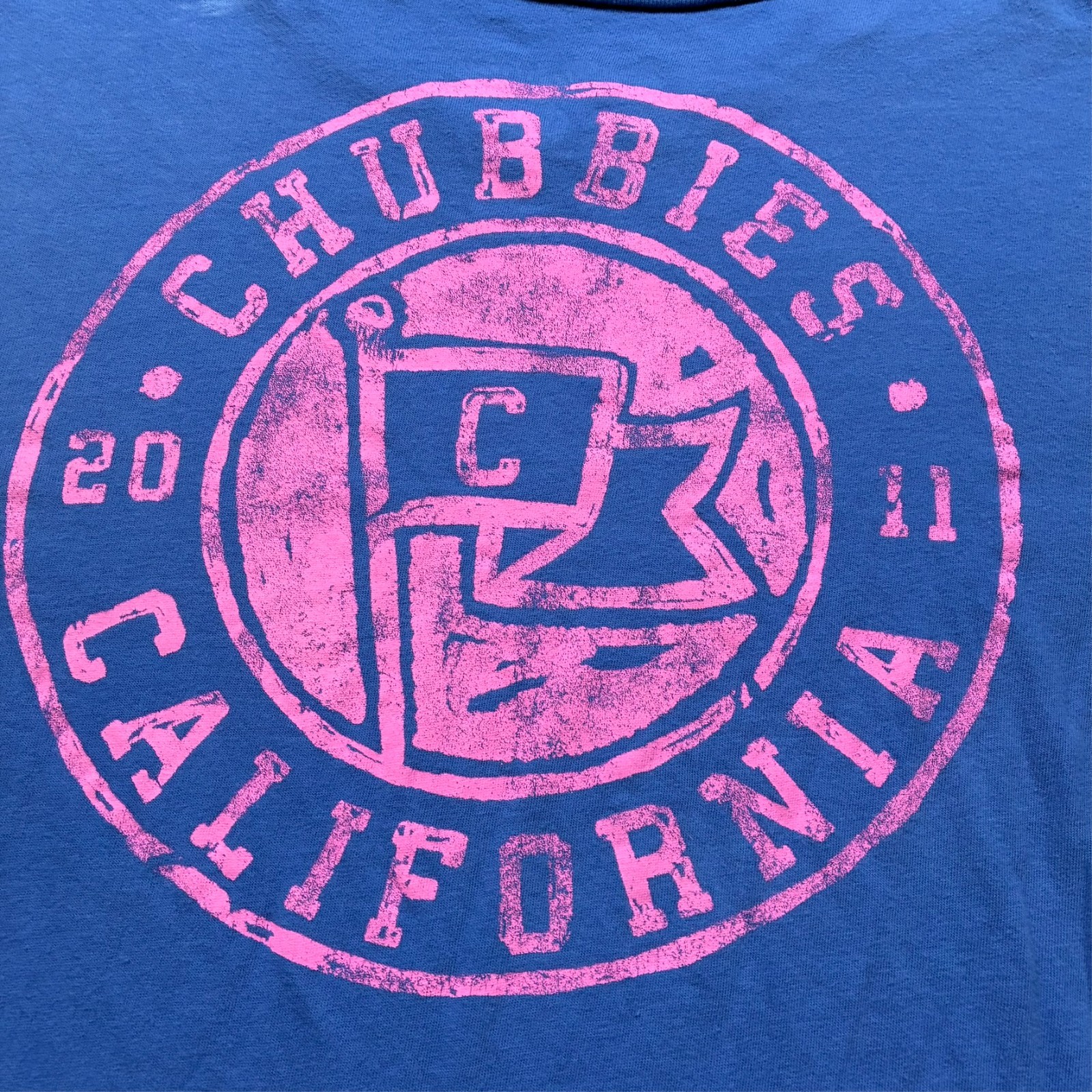 Chubbies California The Weekend Has Arrived Mens T-Shirt M Blue Short Sleeve