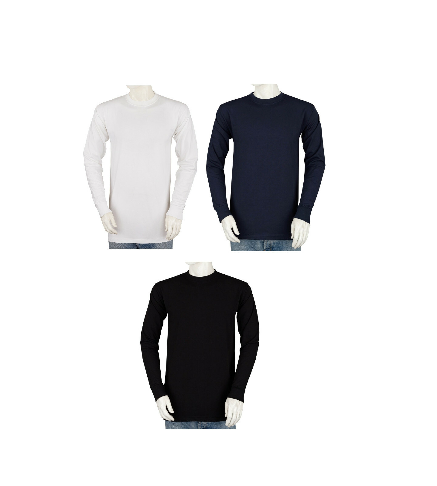 Styllion Mens Shirts Crew Neck – Long Sleeve – Mid Weight – CRLS – 135 gsm
