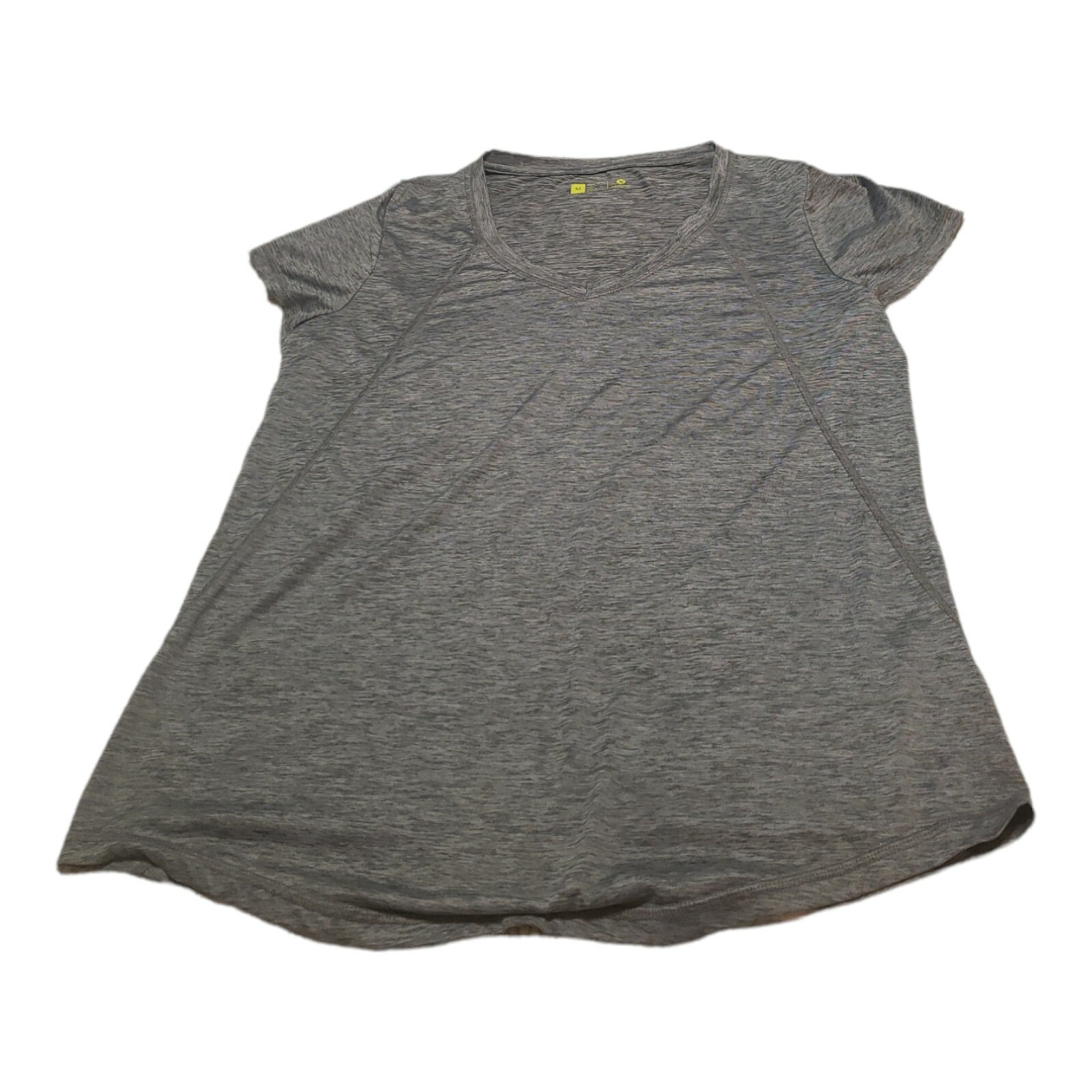 Women Tee shirt Xersion Gray V neck Semi-Fitted T-Shirt (Women’s Medium)