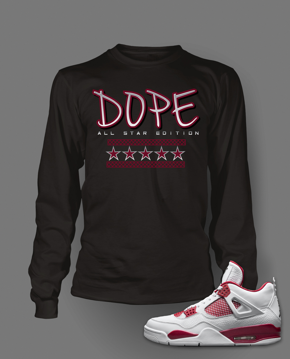 Dope Graphic Sneaker Sport Tee shirt to Match Alternate 89 J4 Men Big Tall Sm T