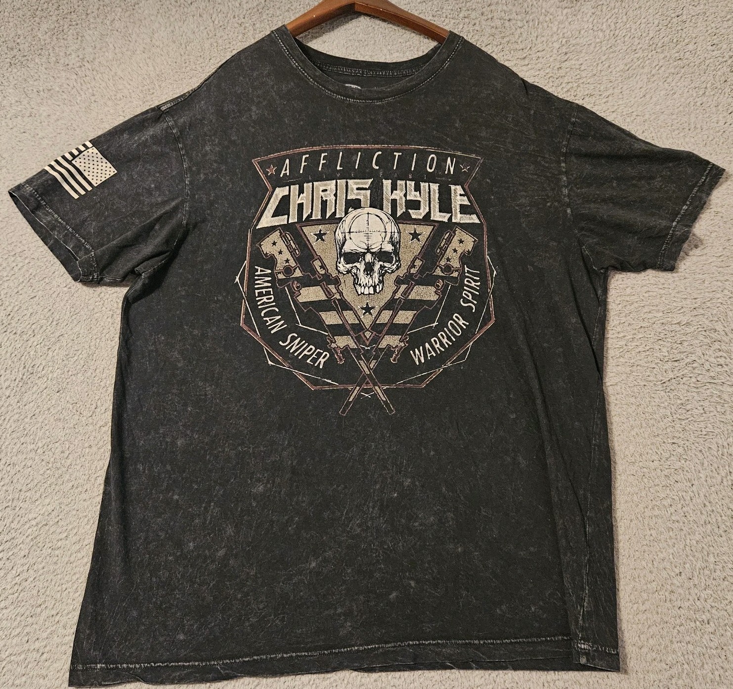 Affliction CK Chris Kyle American Sniper Live Free T-Shirt Men’s Size 2XL XXL