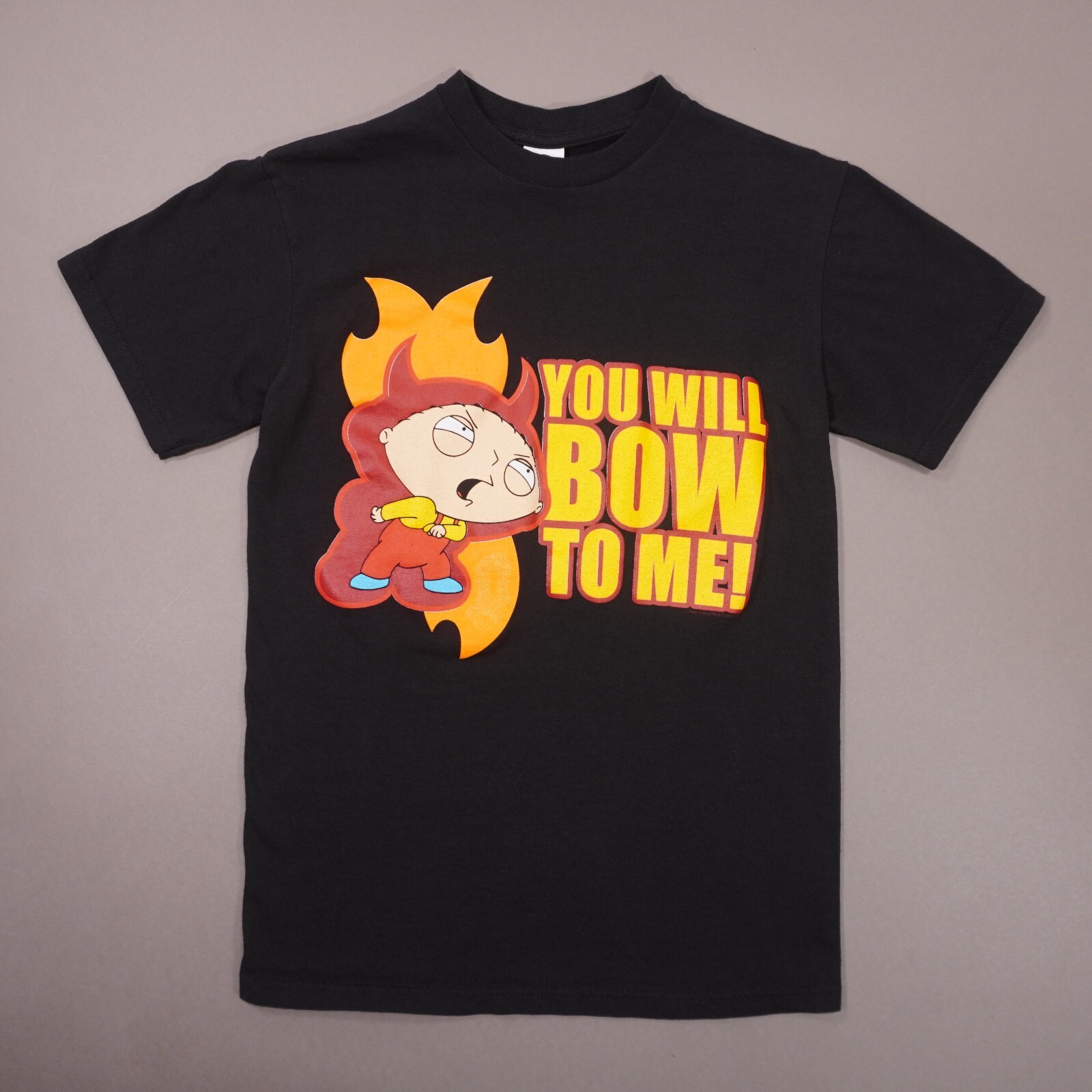Family Guy Stewie Griffin You Will Bow To Me T Shirt 2011 Men Small Black Cotton