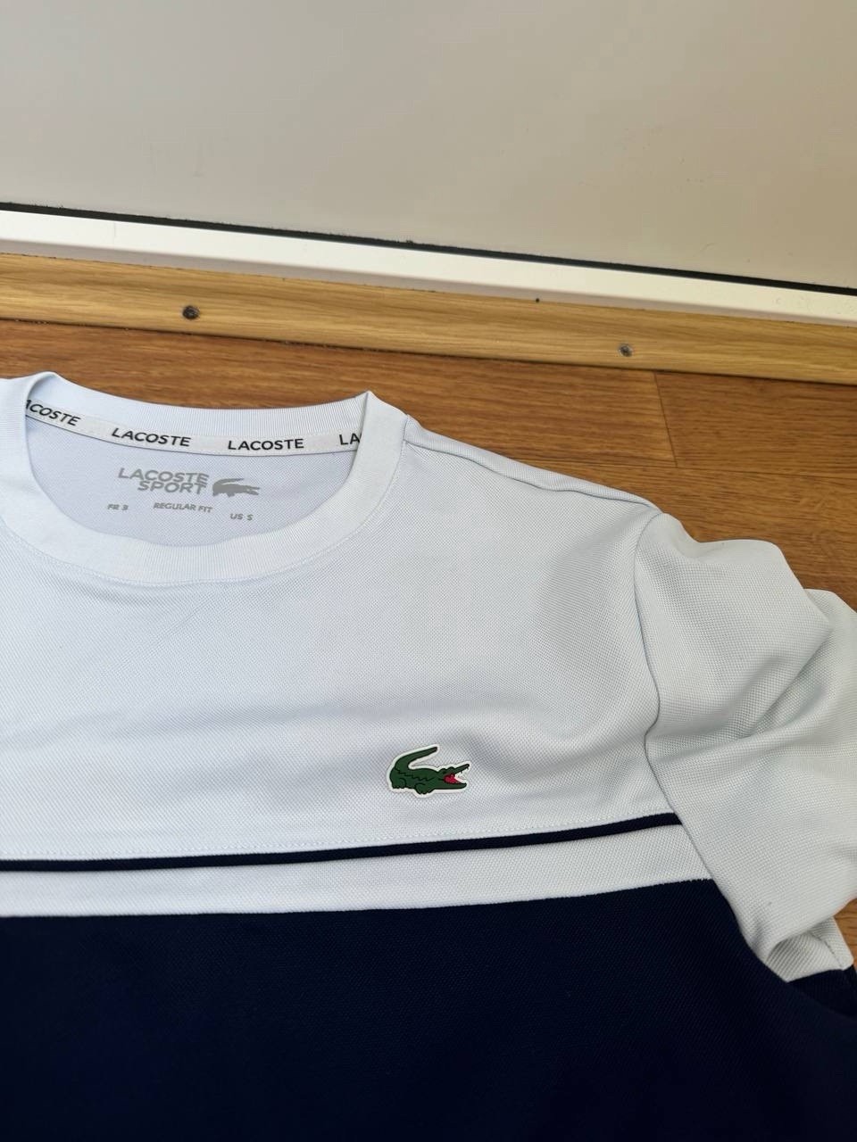 Sport Novak Djokovic T-Shirt Mens Size US S Navy Blue Graphic Lacoste