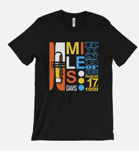 Miles Davis Kind Of Blue T-Shirt – jazz music – john coltrane – blue note vntg