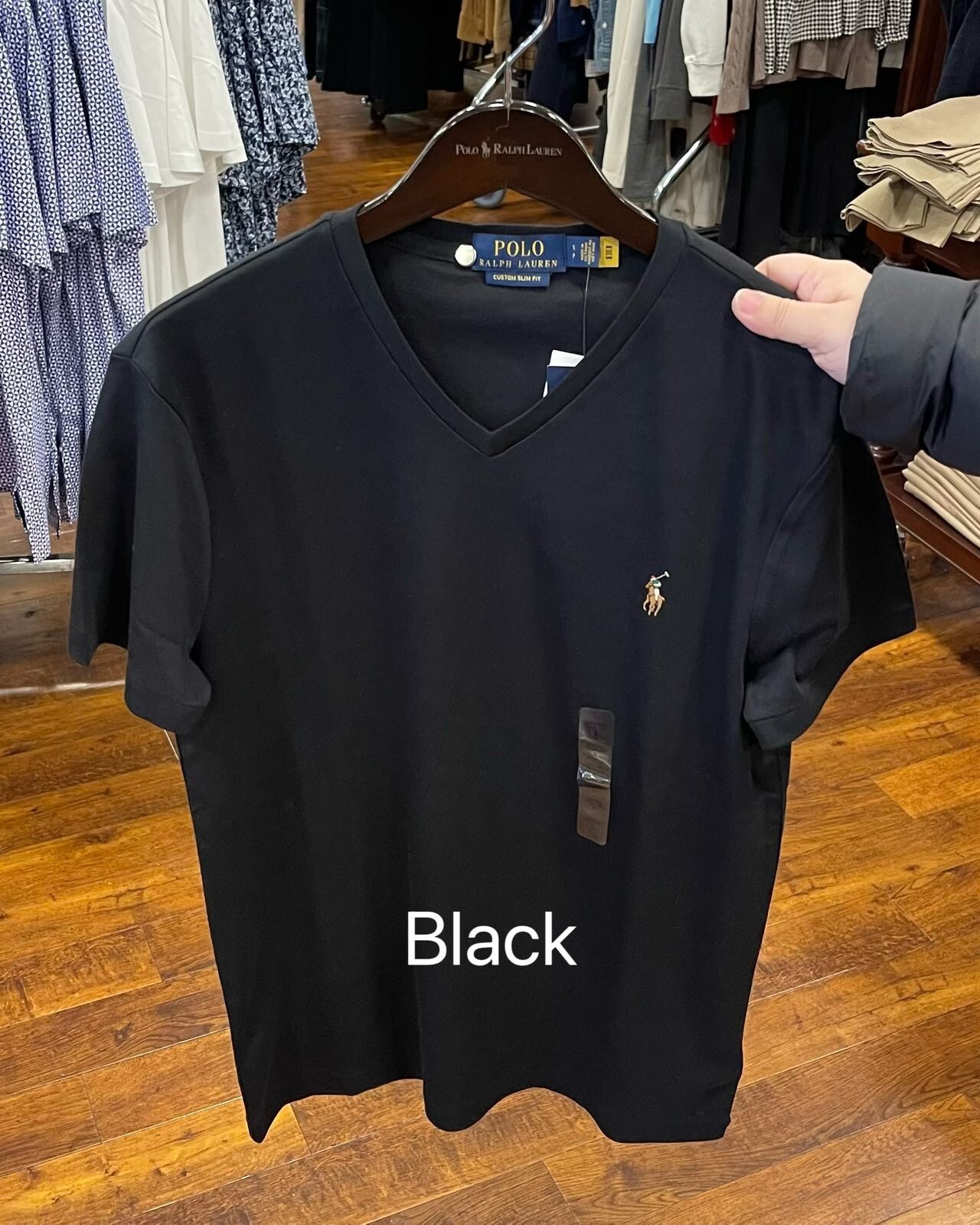 Polo Ralph Lauren Mens V neck short sleeve T shirt- Custom Slim Fit