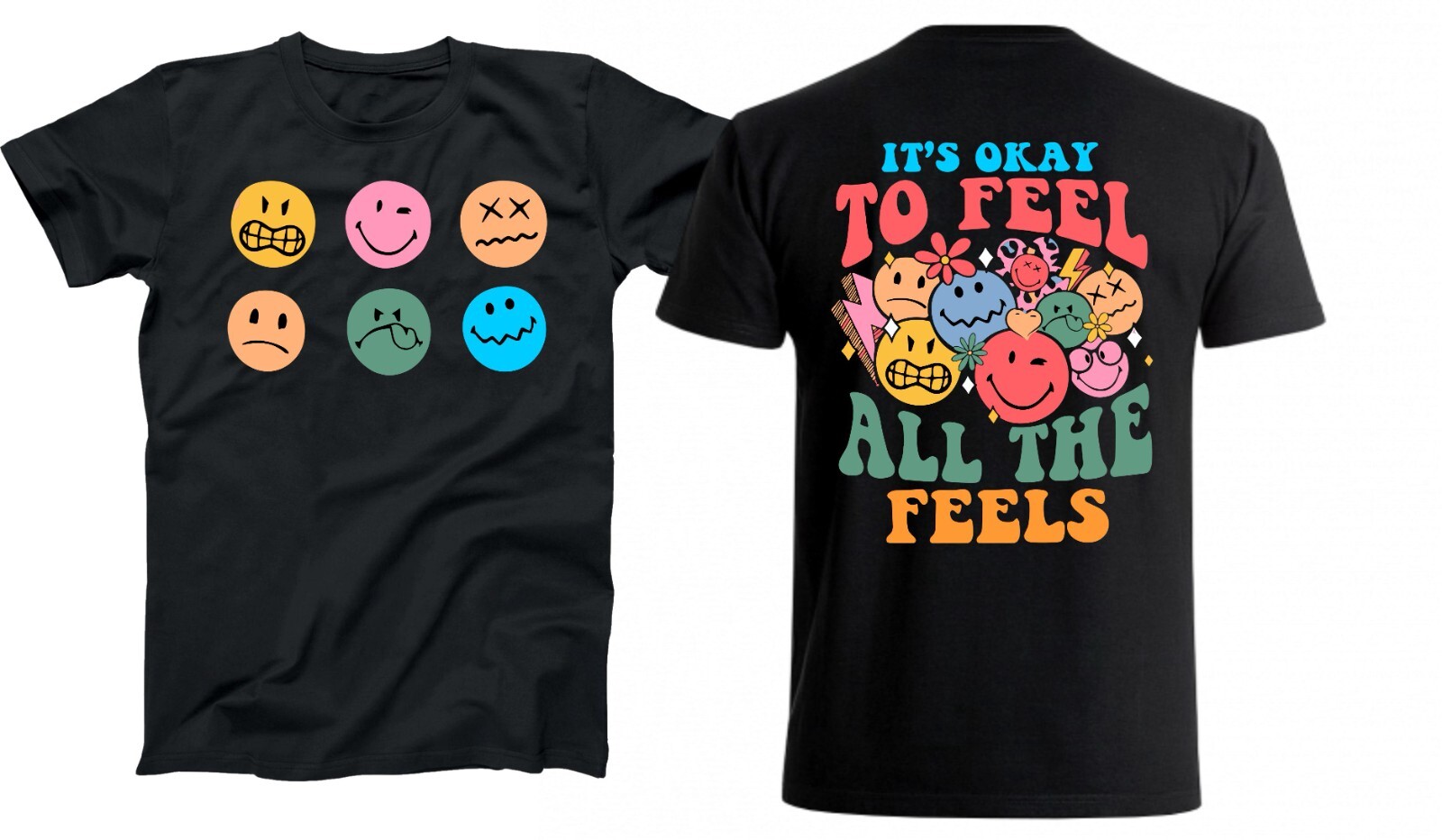 Mental Health Awareness Shirt Women It’s Okay to Feel All The Feels T-Shirt Moti