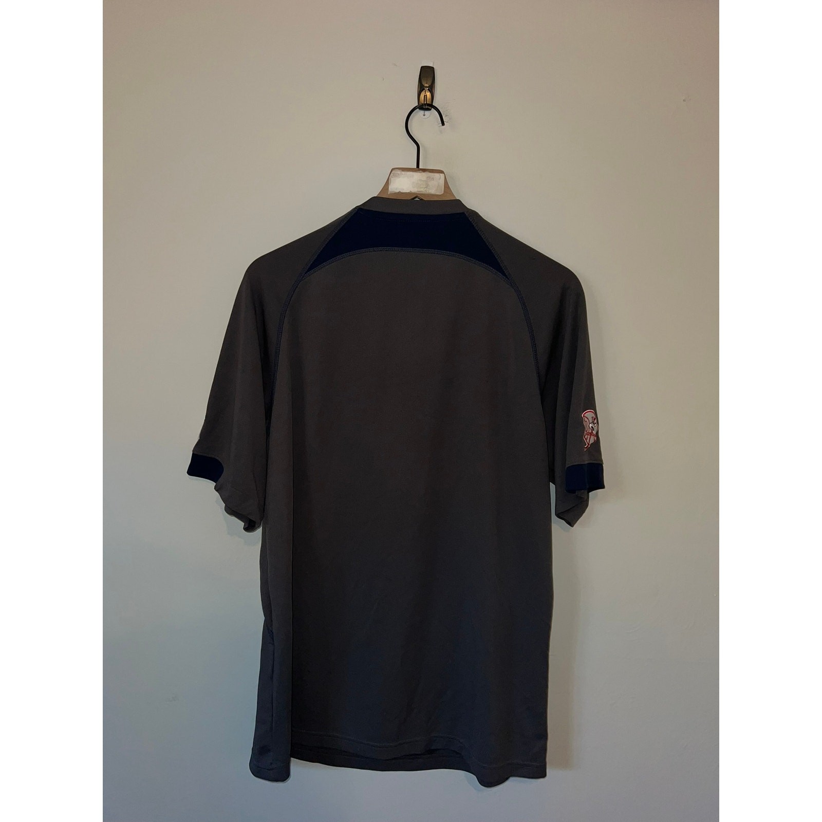New York Yankees Shirt Baseball Gray Polyester Tee Baseball Top MLB Large