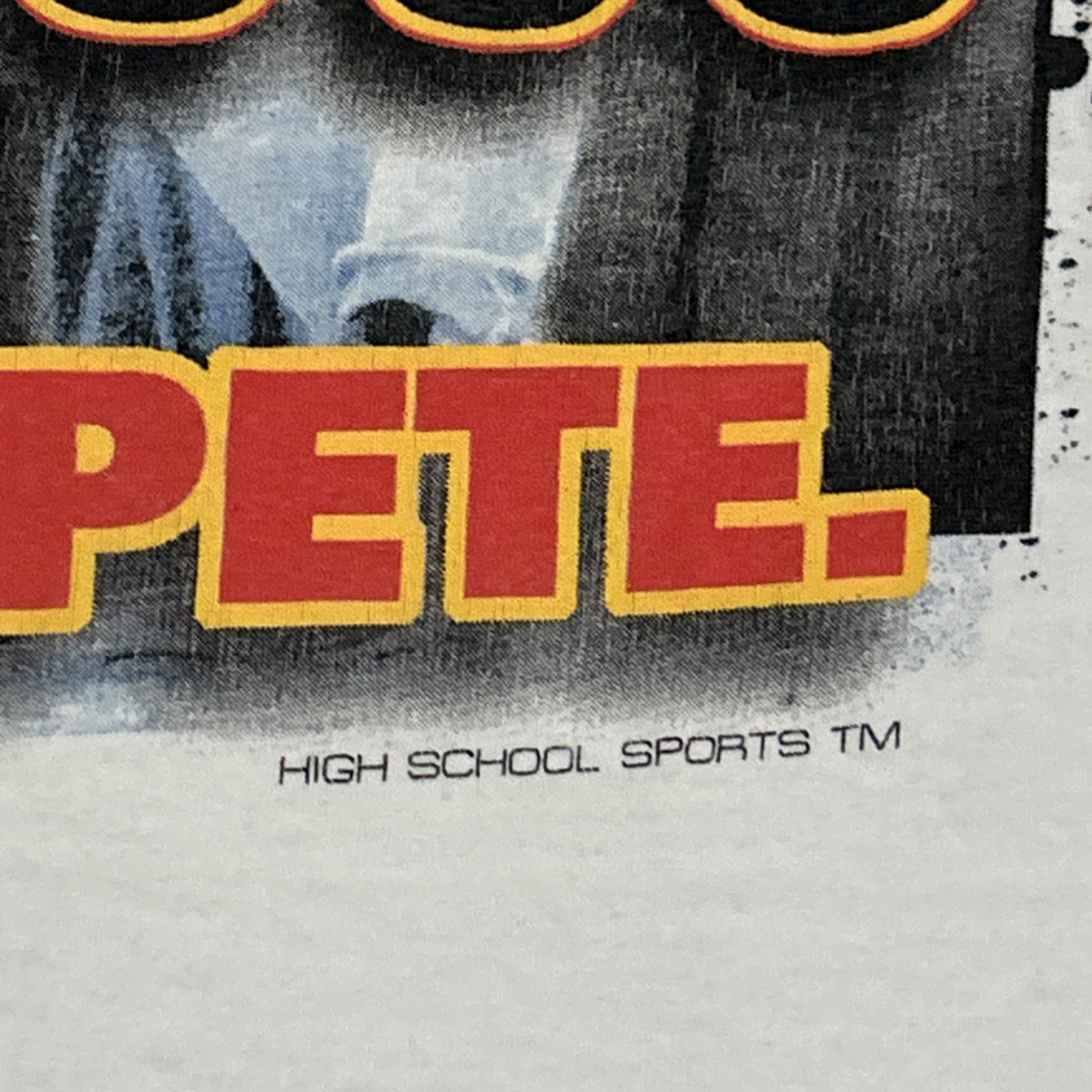VTG Texas High School Sports T-shirt Baseball AABC Large White Hanes