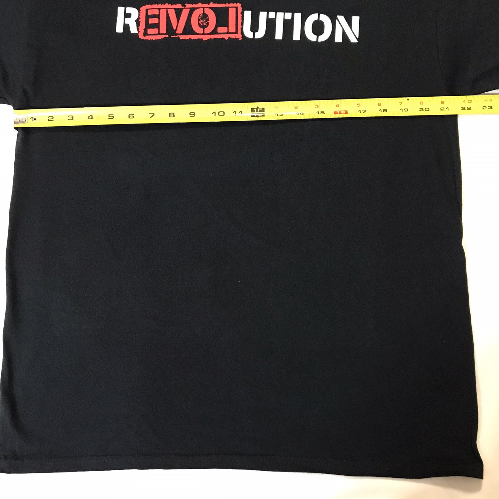 Revolution Shirt Mens Large Black Red White Graphic