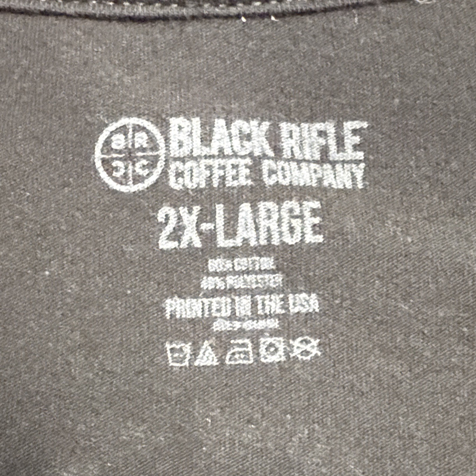 Black Rifle Coffee Company T-Shirt Men 2XL Black Spellout Graphic Tee Logo