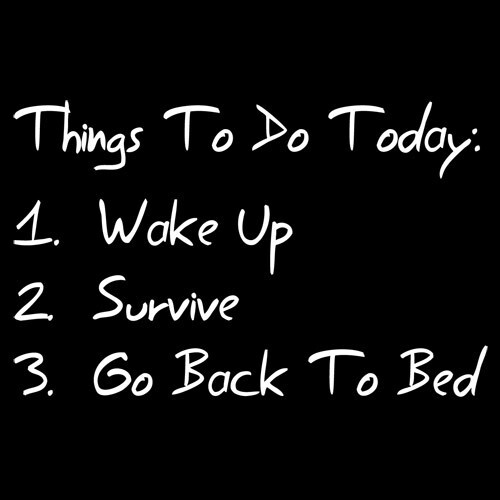 Things to Do Today Sarcastic Humor Graphic Novelty Funny T Shirt