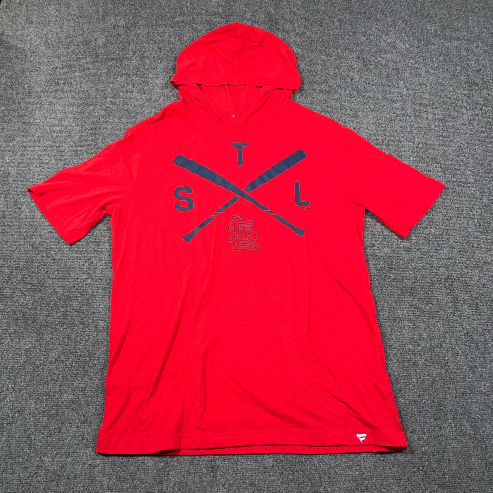 Fanatics St. Louis Cardinals Hoodie T-Shirt Mens Large Short Sleeve Performance