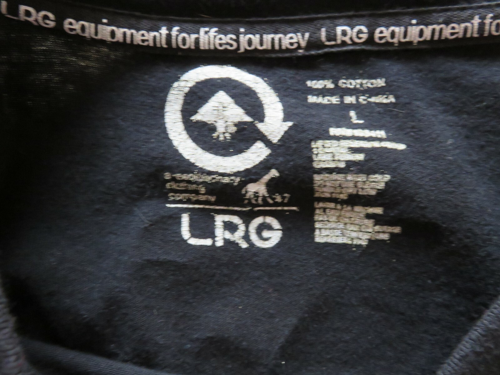 LRG Lifted Research Group Graphic Black T Shirt We Are The Kids Of America L