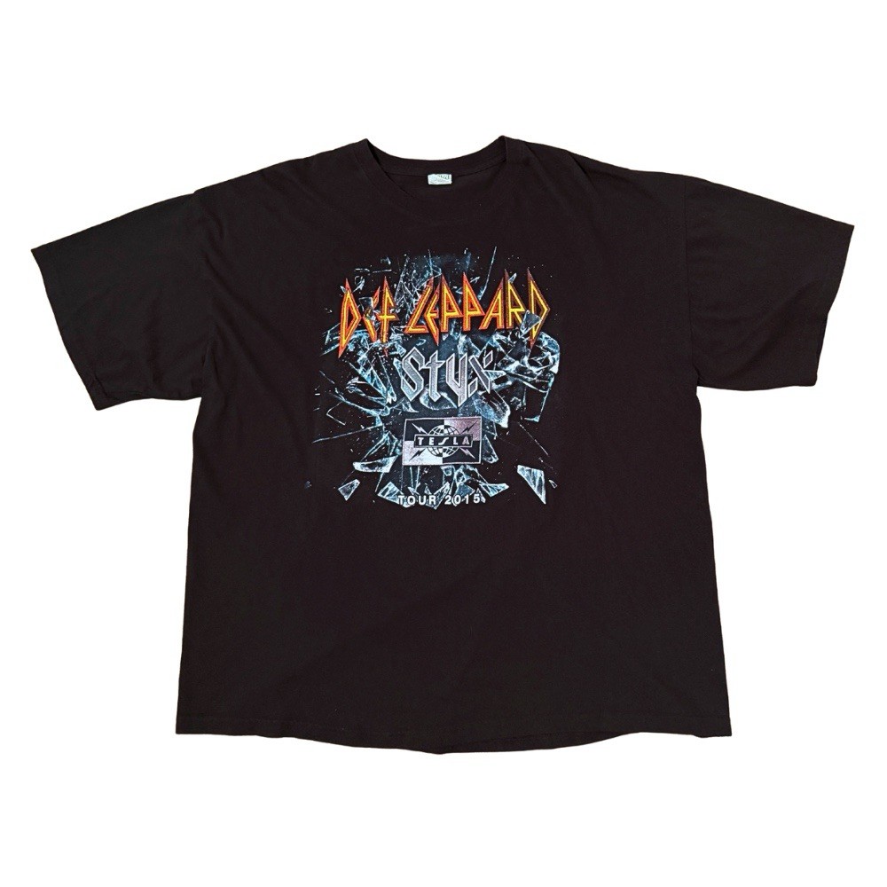 Def Leppard & Styx Band T Shirt 2015 Tour size 2XL