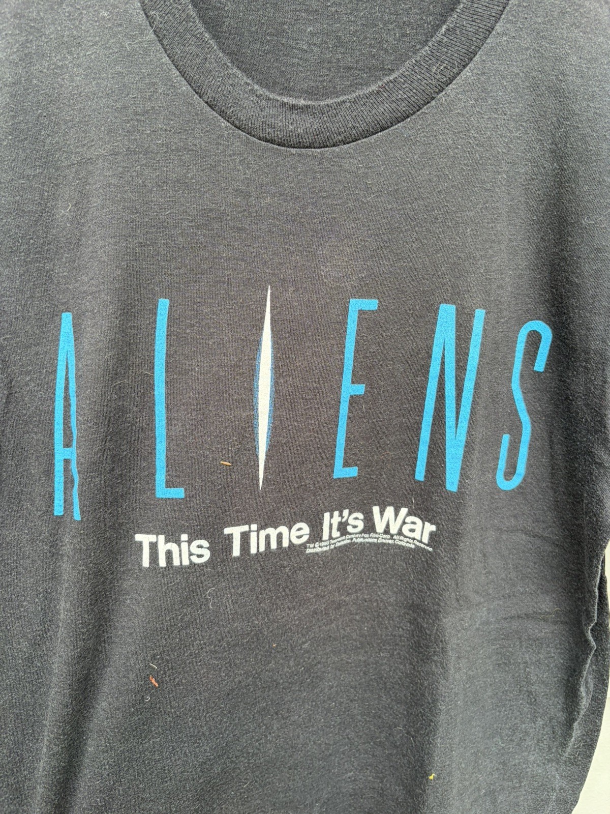 Vintage Aliens 1986 Movie Promo T Shirt Dark Navy Size Small