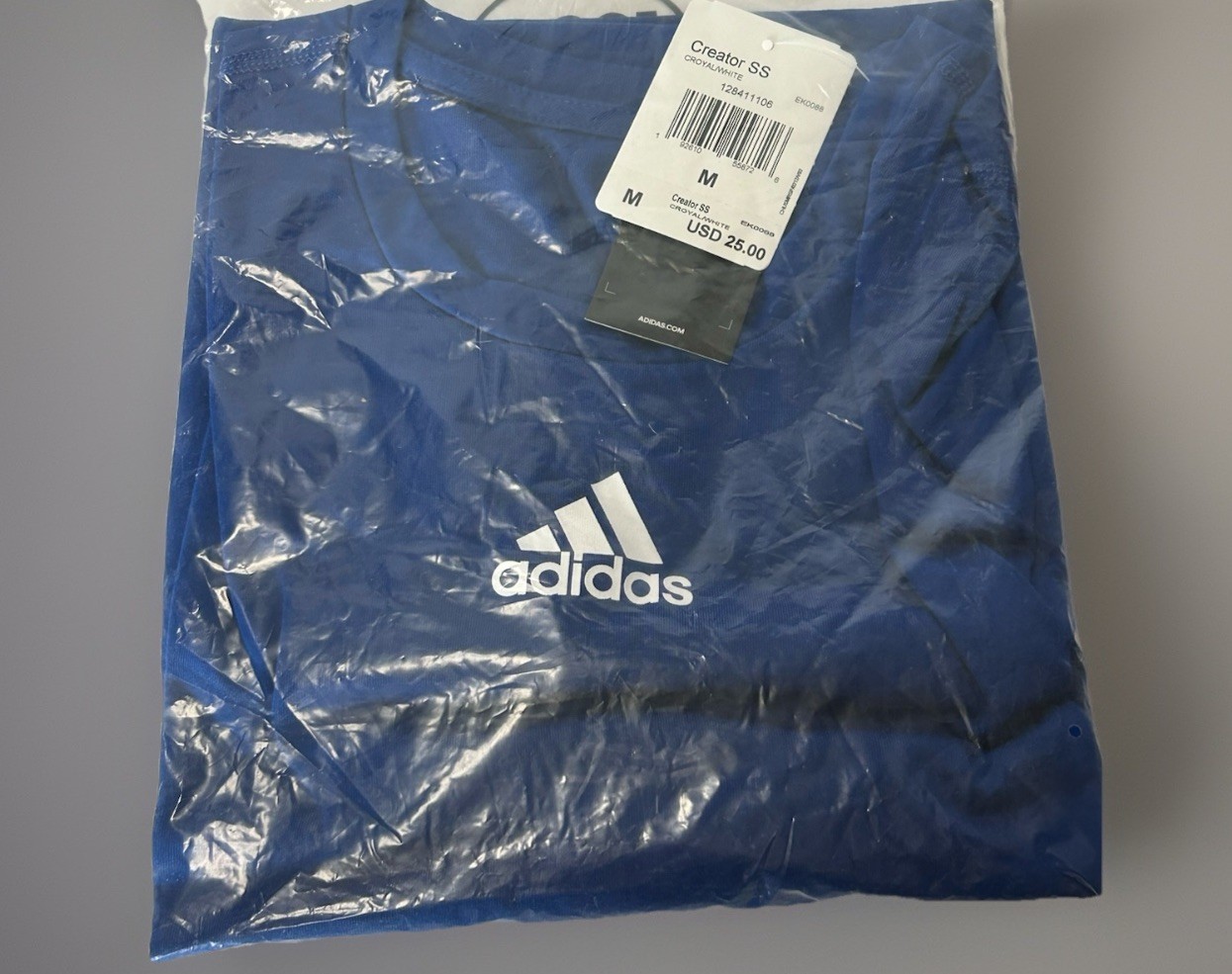 Adidas Men’s Size Medium Creator Tee Short Sleeve Blue T-Shirt EK0088 NWTGS