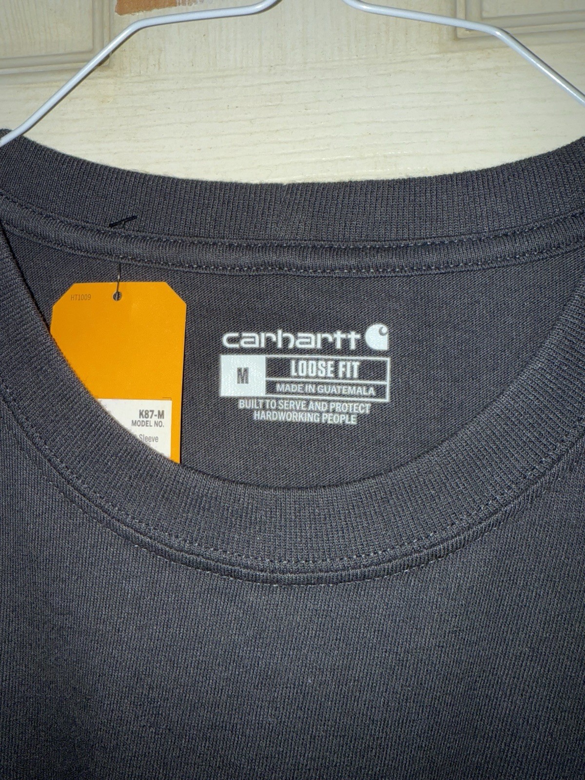 Carhartt Men’s Pocket T-Shirt Black Loose Fit Size Medium M Brand New Uline