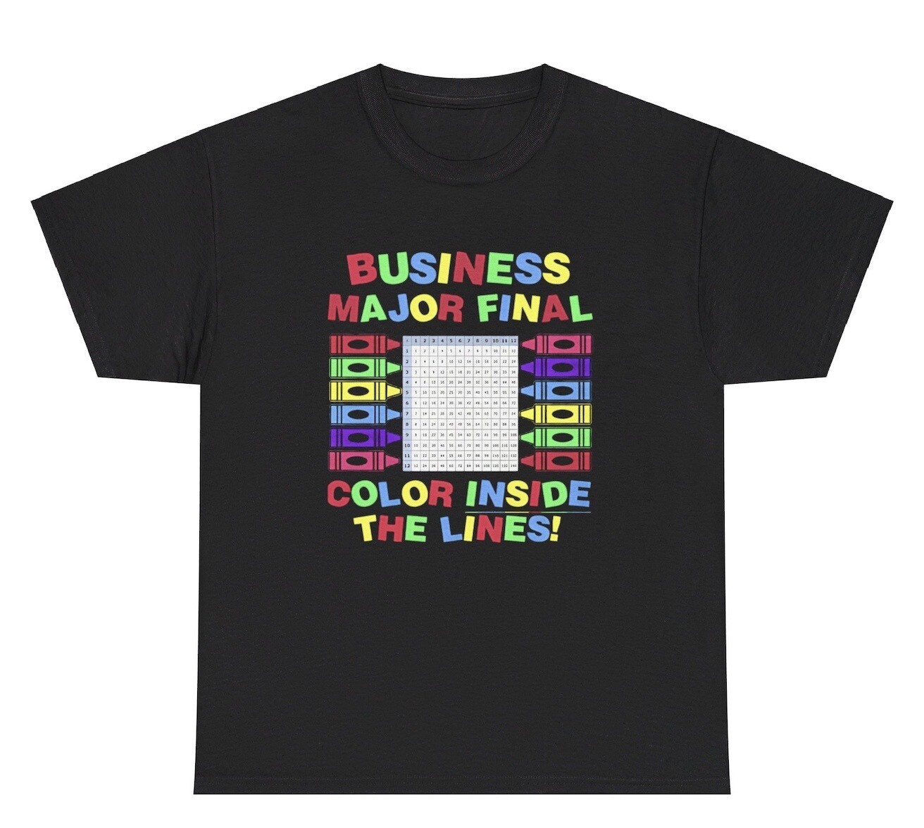 Business Major Final T Shirt Funny Coloring Book College Univerty Gag Gift Tee