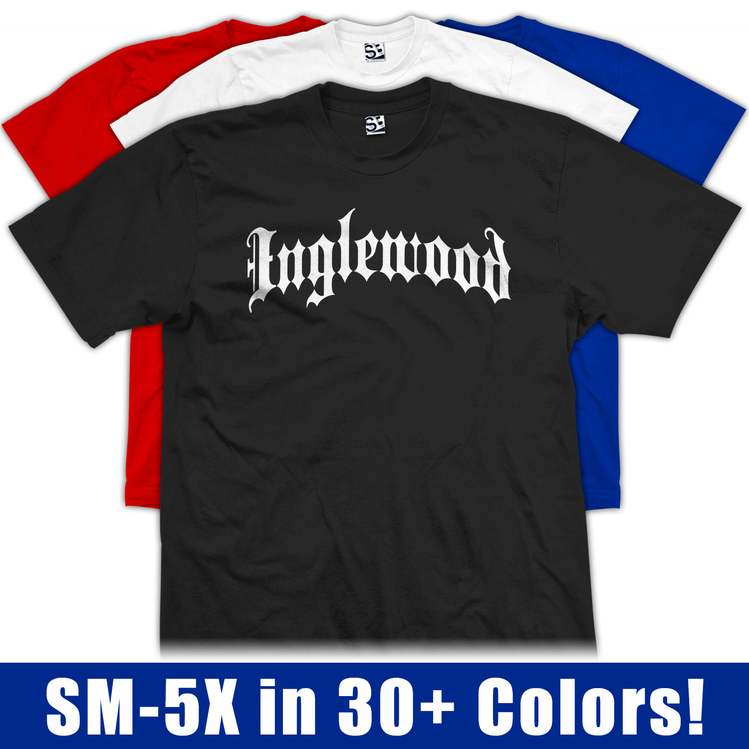 Inglewood Thug T-Shirt | Old English Original Hometown OG Dad Design Logo Print