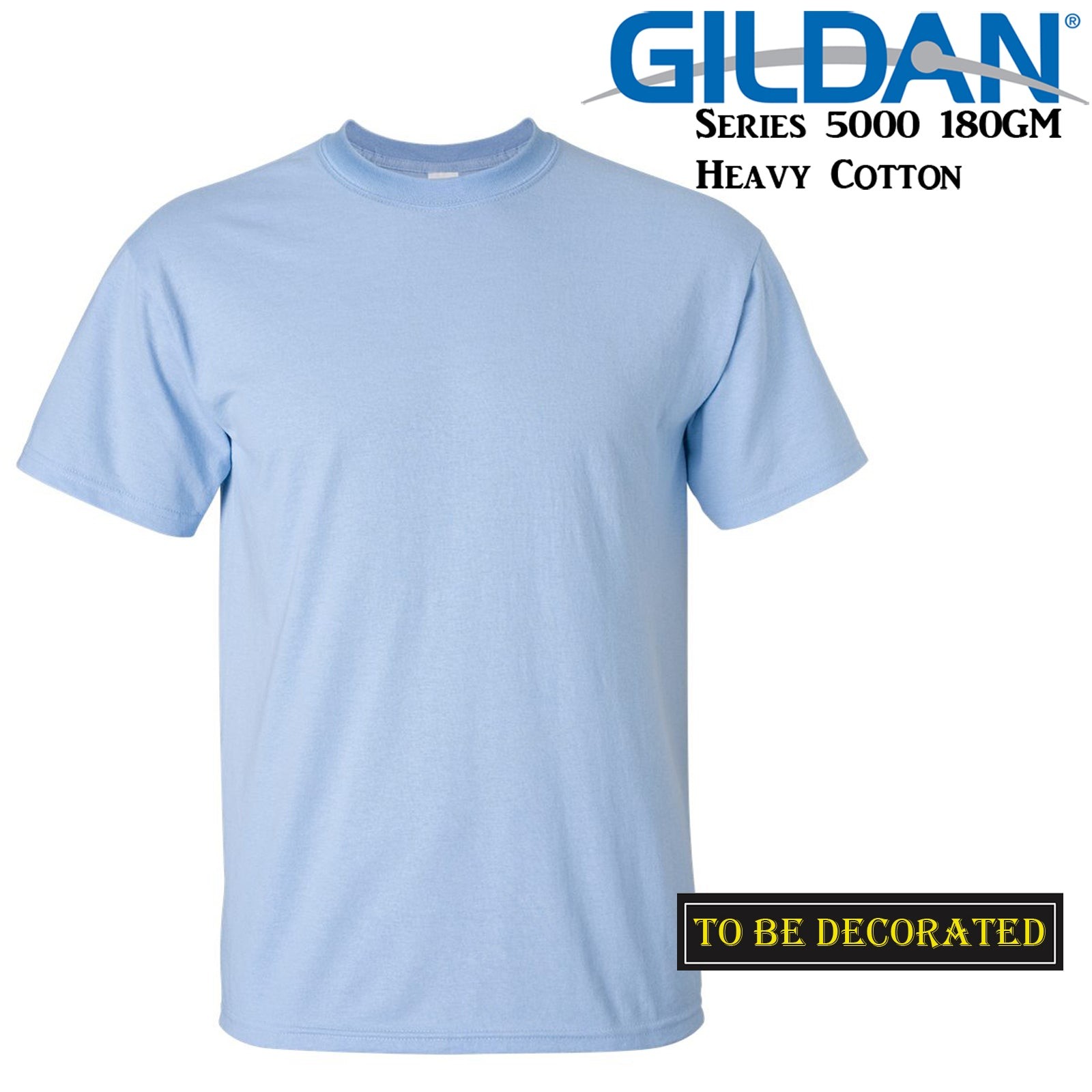 Gildan T-SHIRT Light Blue Basic tee S M L XL XXL XXXL Men’s Heavy Cotton