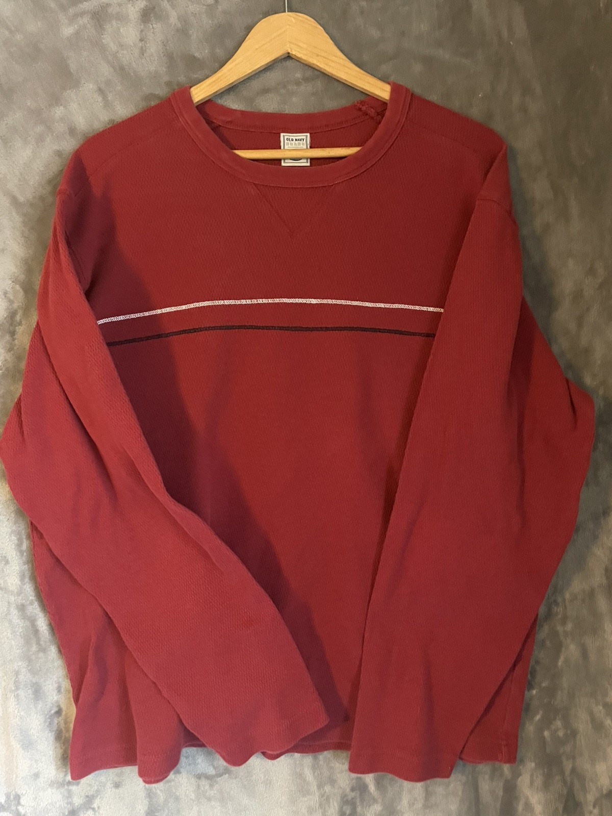 Old Navy 2000’s Dark Red Long Sleeve T Shirt Men Size Size Large