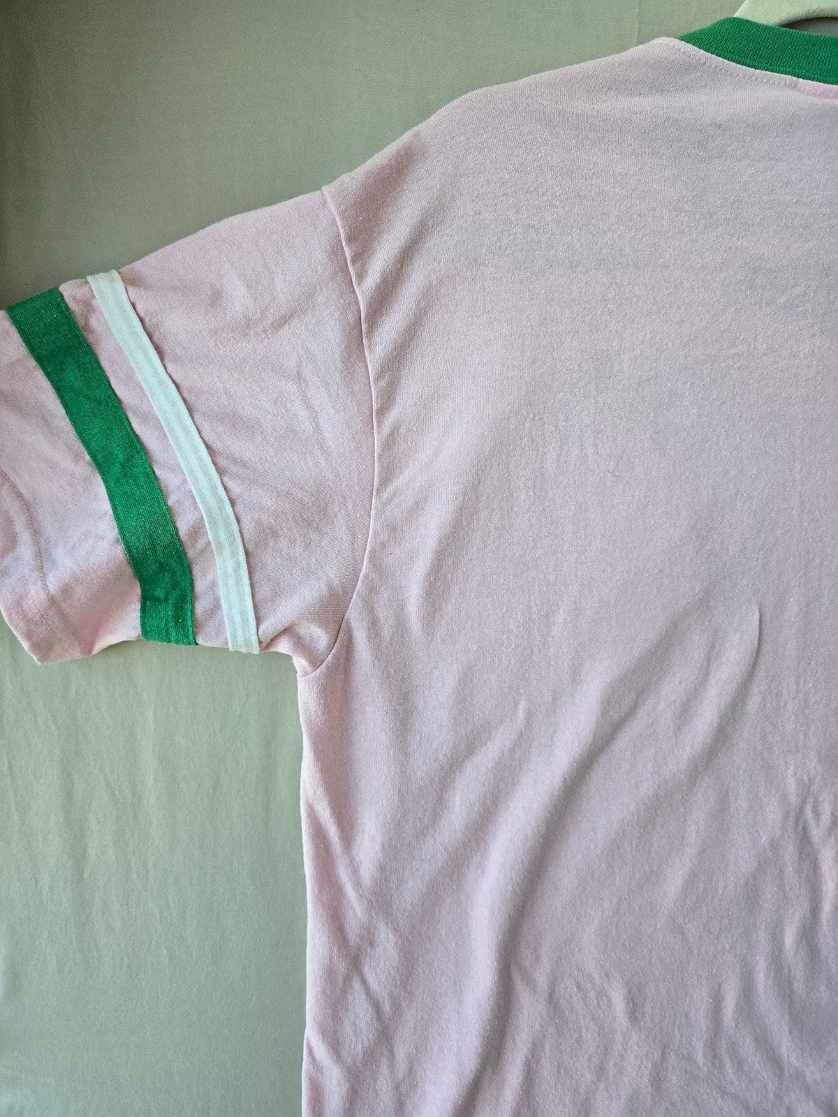 Augusta Sportswear Pink and Green Ringer Tee Nutcracker Graphic T-Shirt