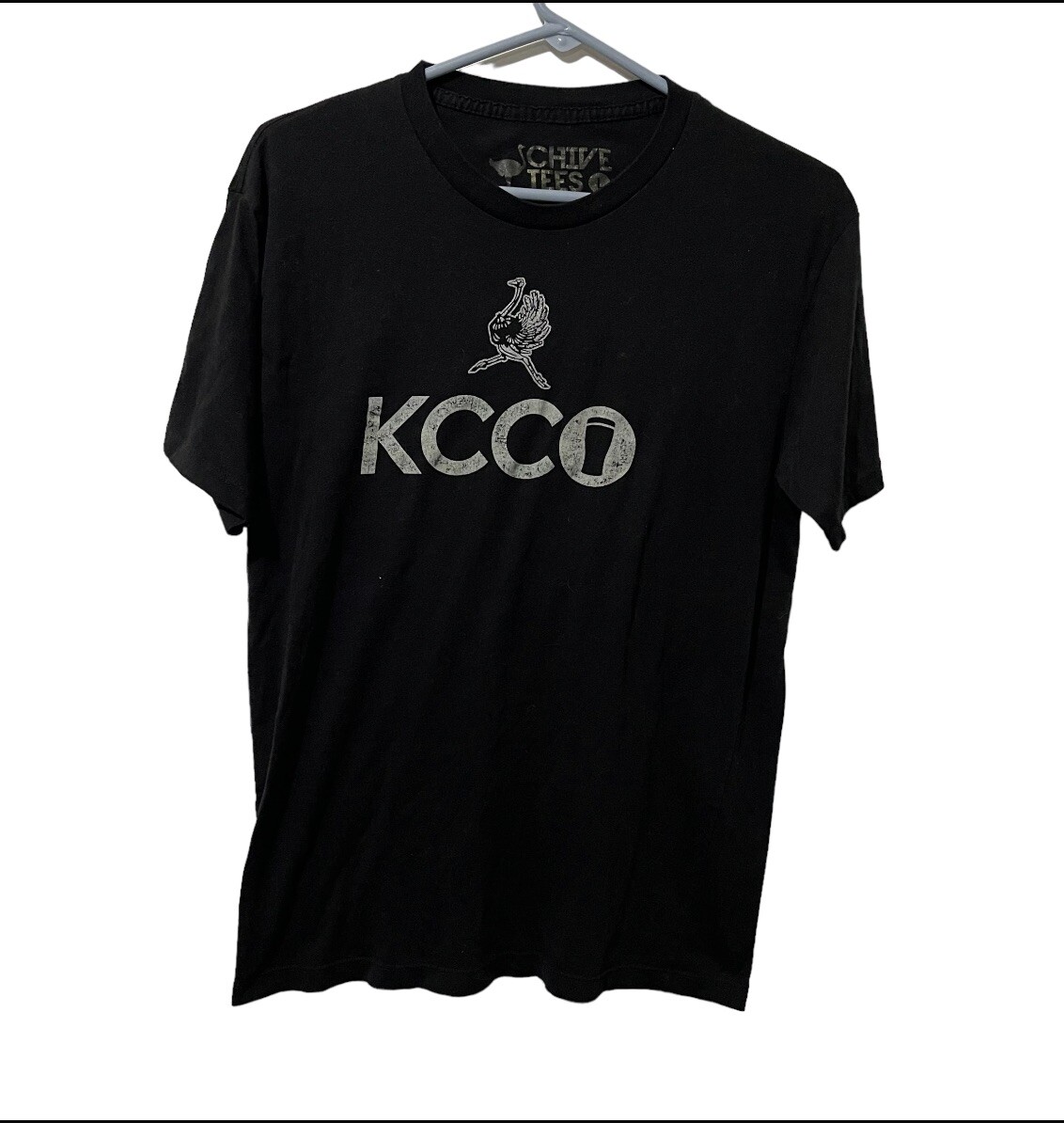 Chive Tees Shirt Men Black Large Cotton Poly Blend Lightweight Casual Crew Neck