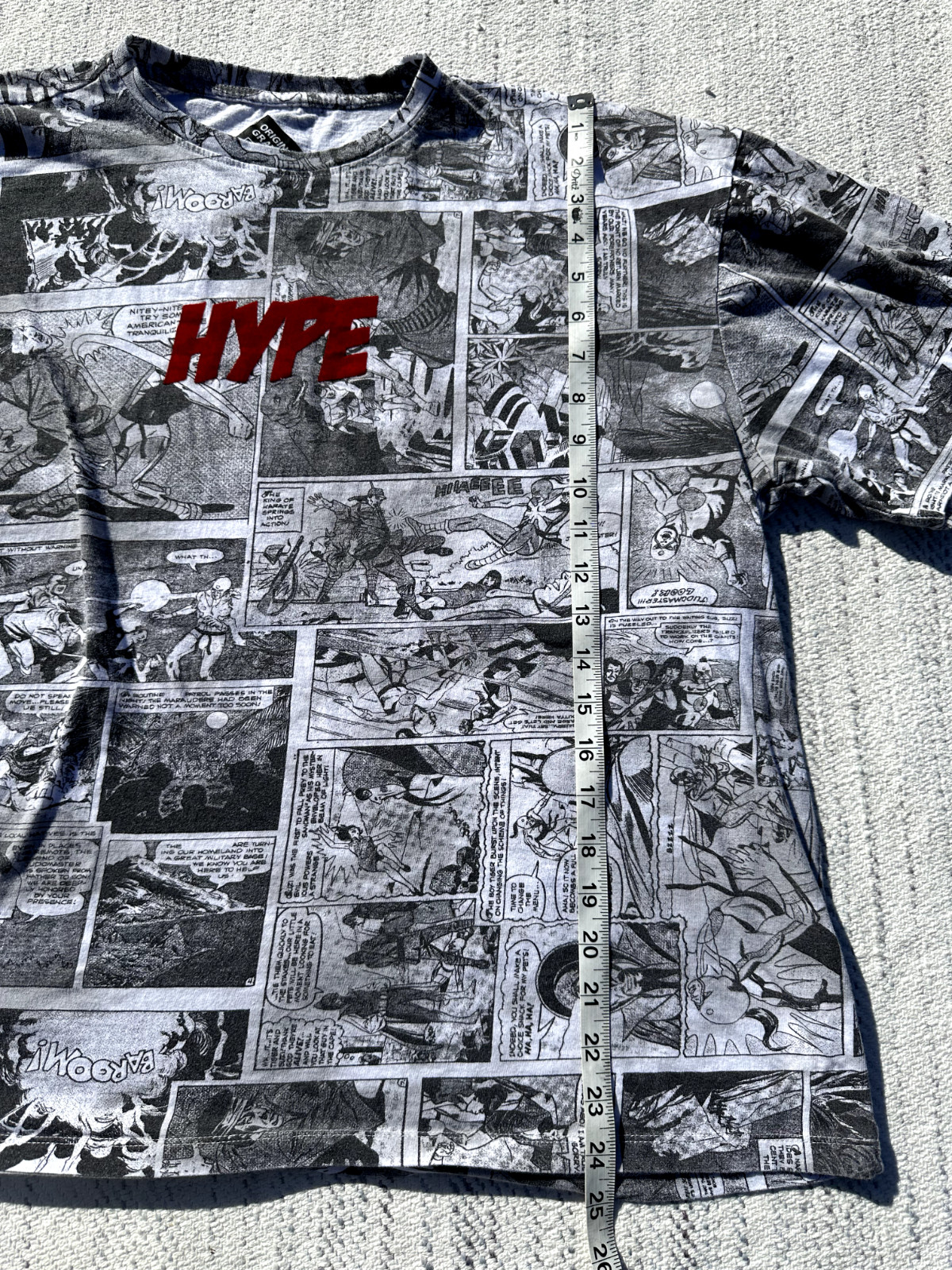 Original Gravity Shirt 2XLarge White Hype Comic Strip Graphic Novelty Mens