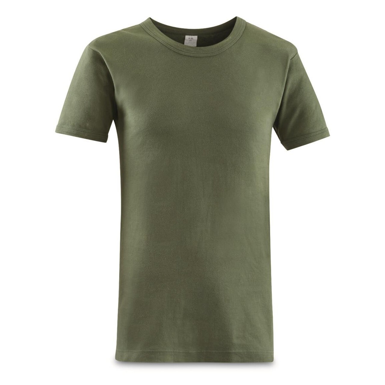 Genuine Italian Army T-shirt OD Green Cotton Shirt Short Sleeves Military Italy