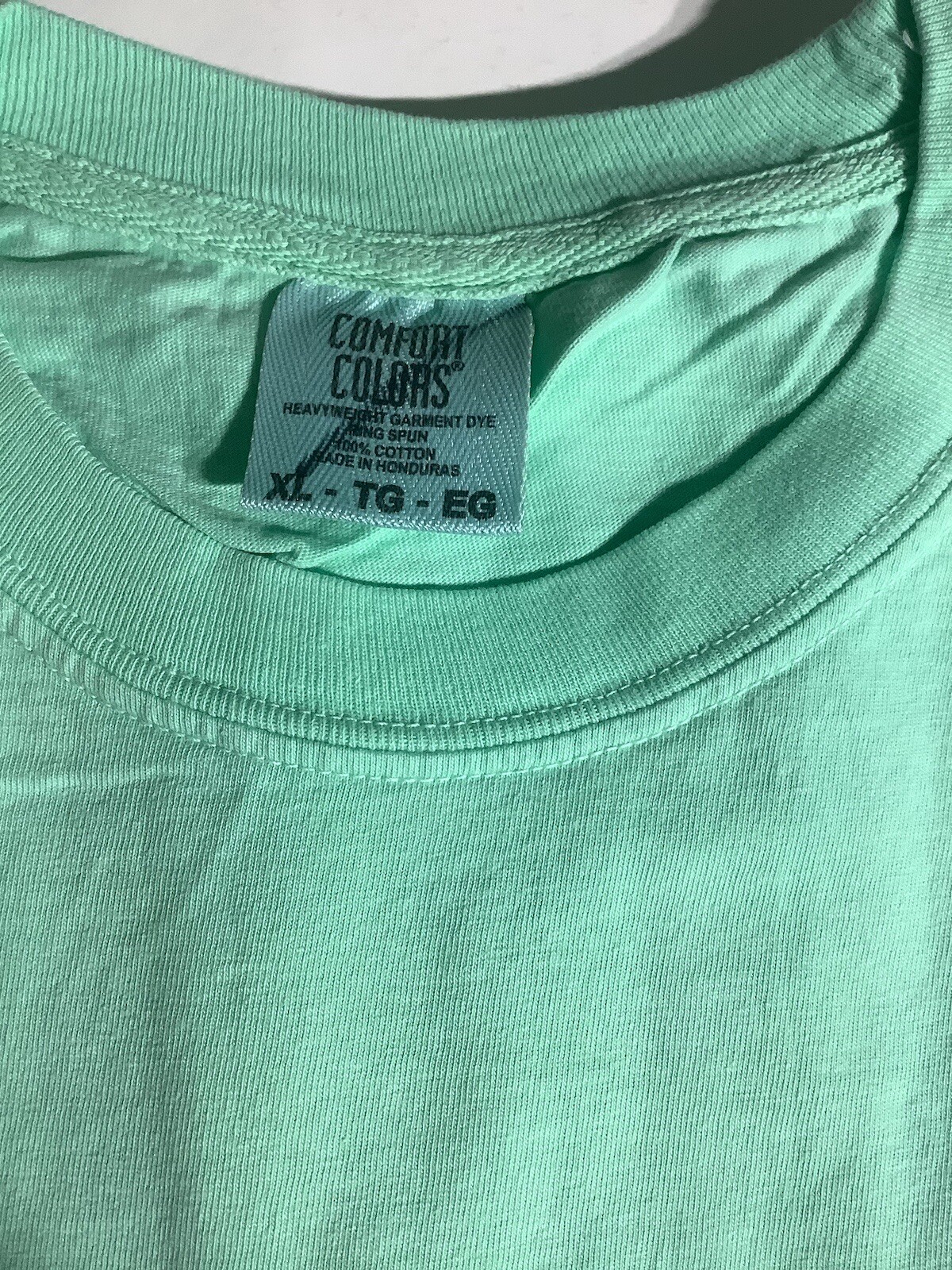 (6 Pieces) Size XL,Comfort Color T Shirt Heavyweight Ring Spun Mint Green.