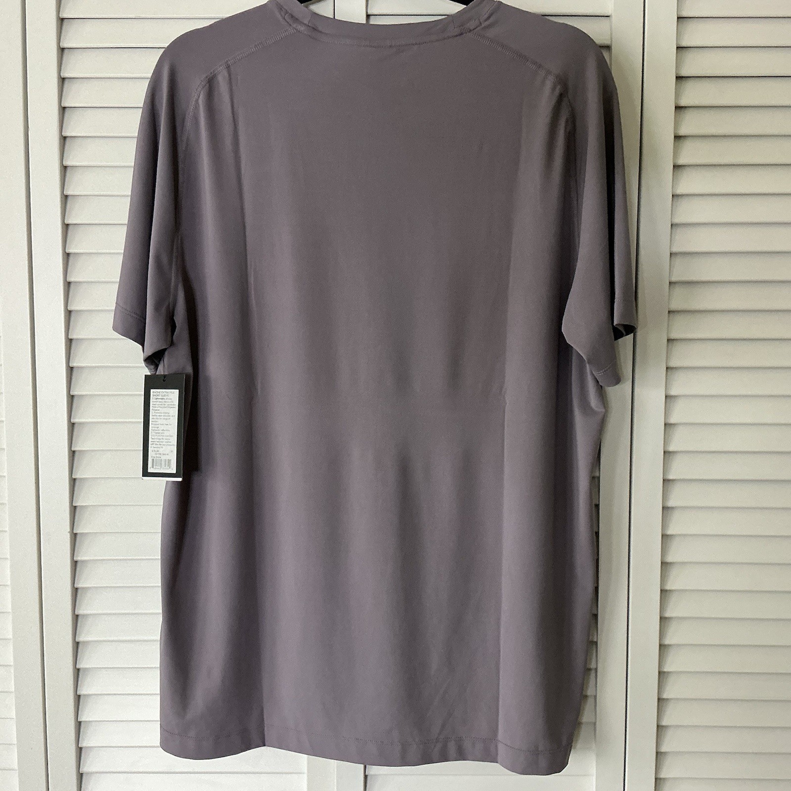 Rhône NWT Extra Mile Athletic Performance Tee M Sz M Gray Stone Gorpcore UPF 50+