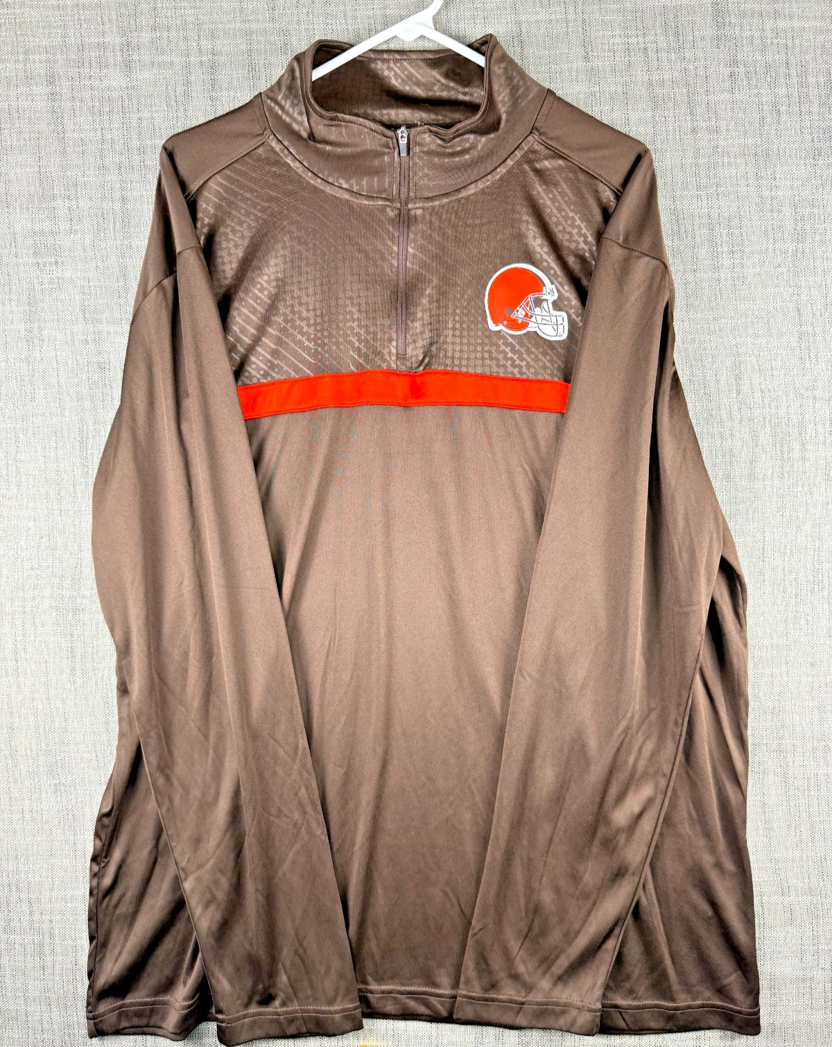 Size 2XL – Cleveland Browns Lightweight Quarter-Zip Crewneck Long Sleeve Shirt