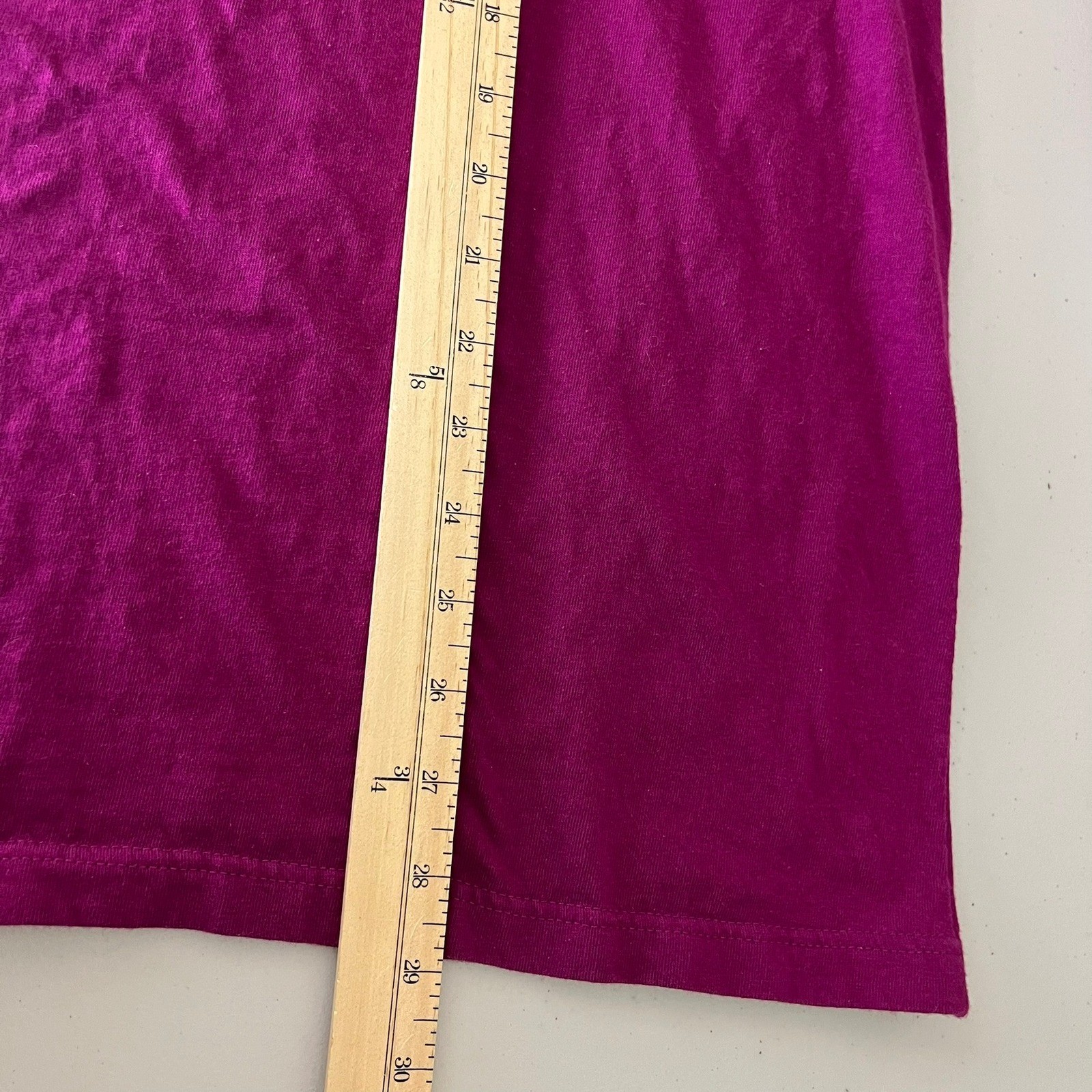 Vintage Hanes Activewear Mens Large Magenta Purple Mock Neck Cotton Shirt USA