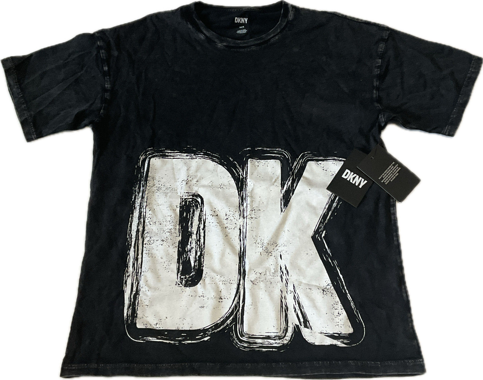 Dkny Short Sleeve T Shirt Mens Size 2XS Black White