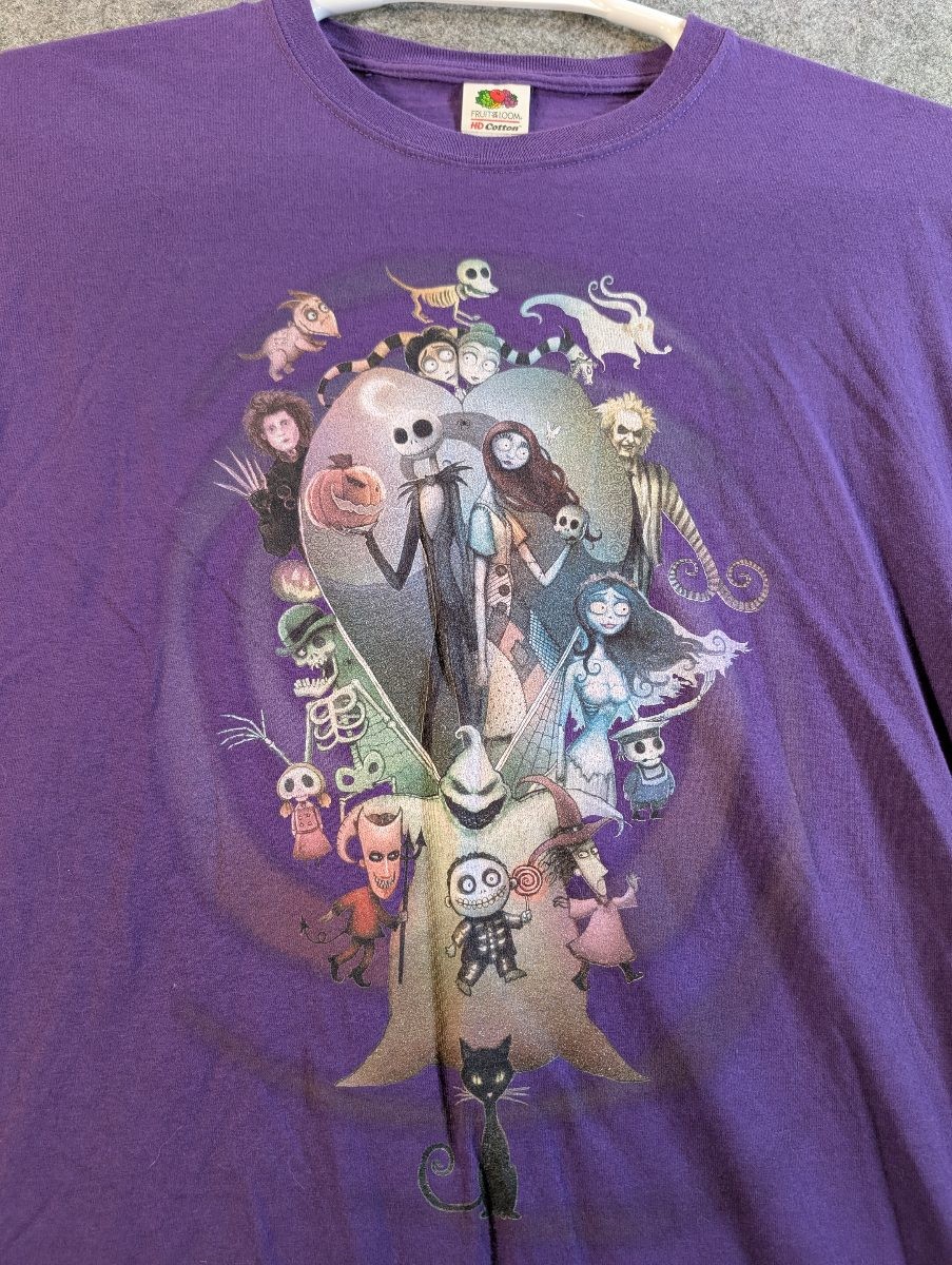 Nightmare Before Christmas Beetlejuice Edward Scissorhands Shirt 2XL Purple