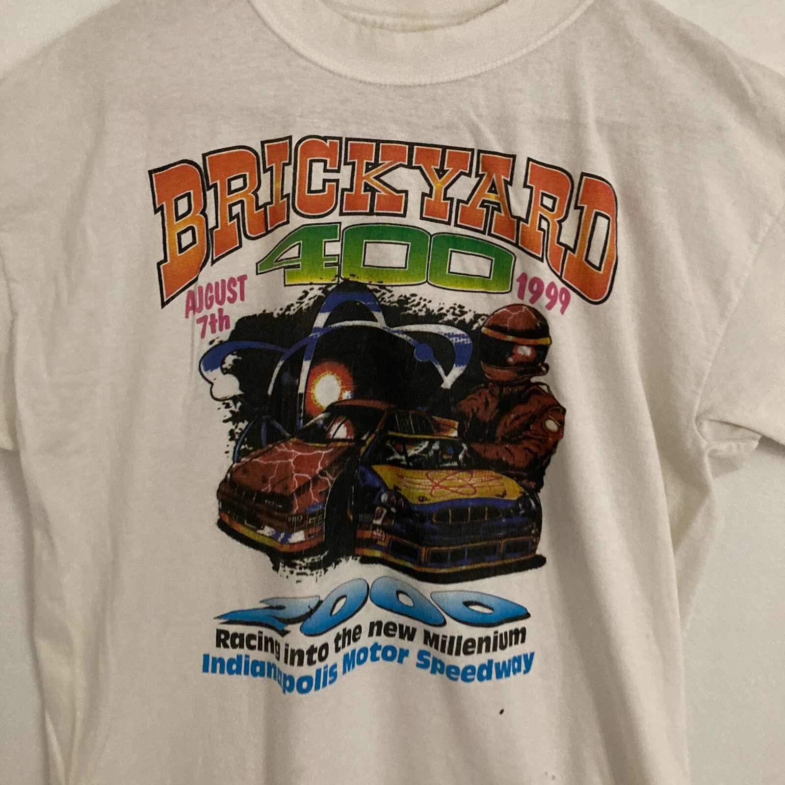 Vtg Gildan 1999 Brickyard 400 Shirt Adult XL Nascar Racing Cars Speedway Tee