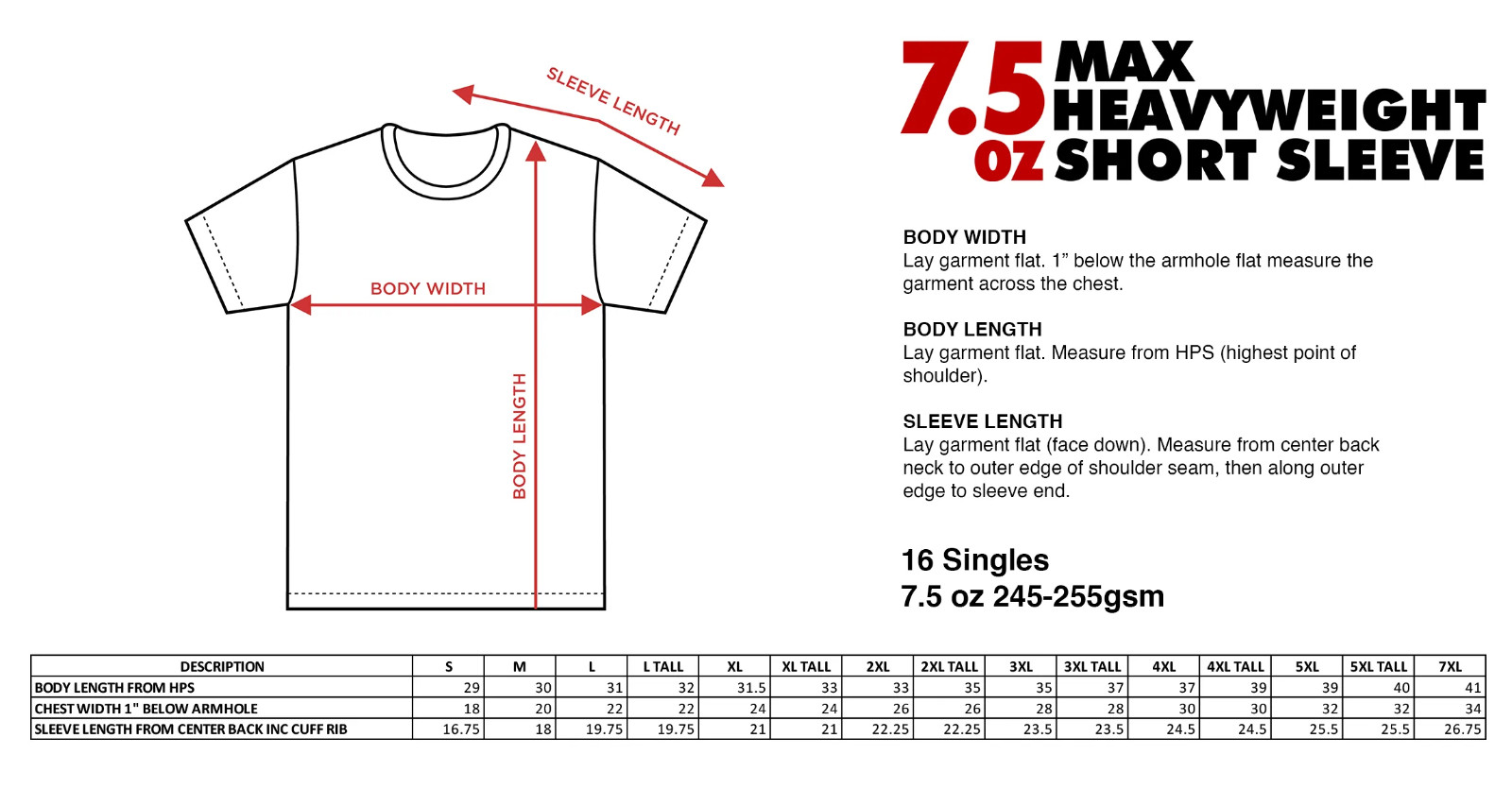 Shaka Wear Max Heavyweight 7.5oz Tee Black Size L Pack of Five