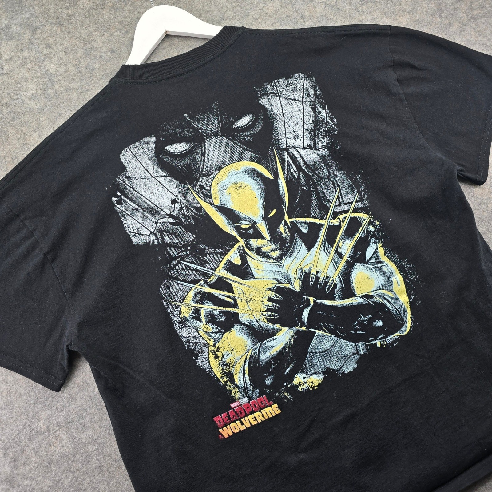 Goat Crew Marvel Deadpool Wolverine T Shirt Mens XL Black Cotton Heavyweight