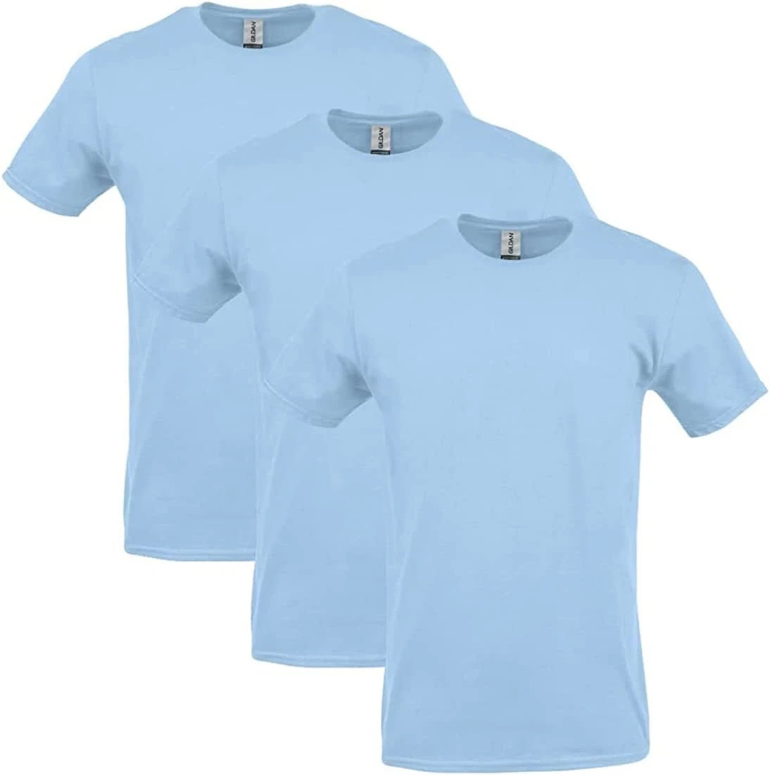 Gildan 3-PACK Men’s Heavy Cotton T-Shirt (Pack of 3) Bulk Solid Blank Regula Fit