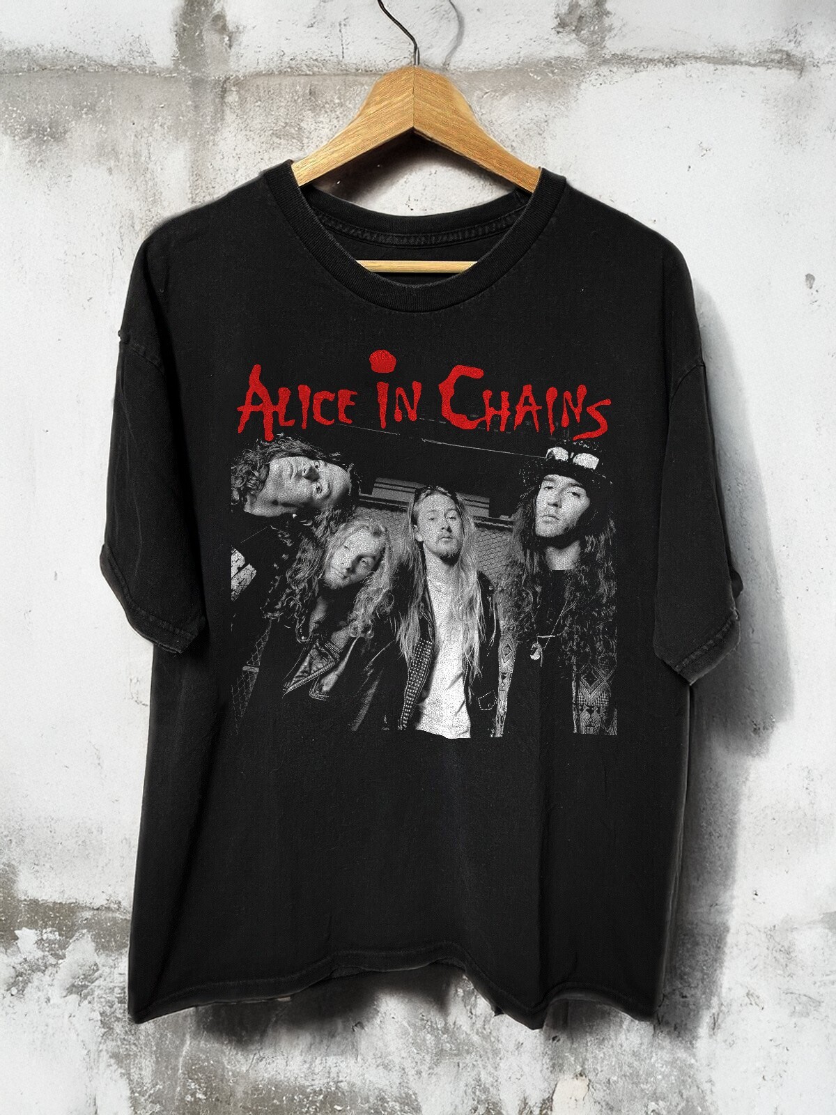 Alice In Chains Concert Tour Grunge Graphic T-Shirt Black S-5XL