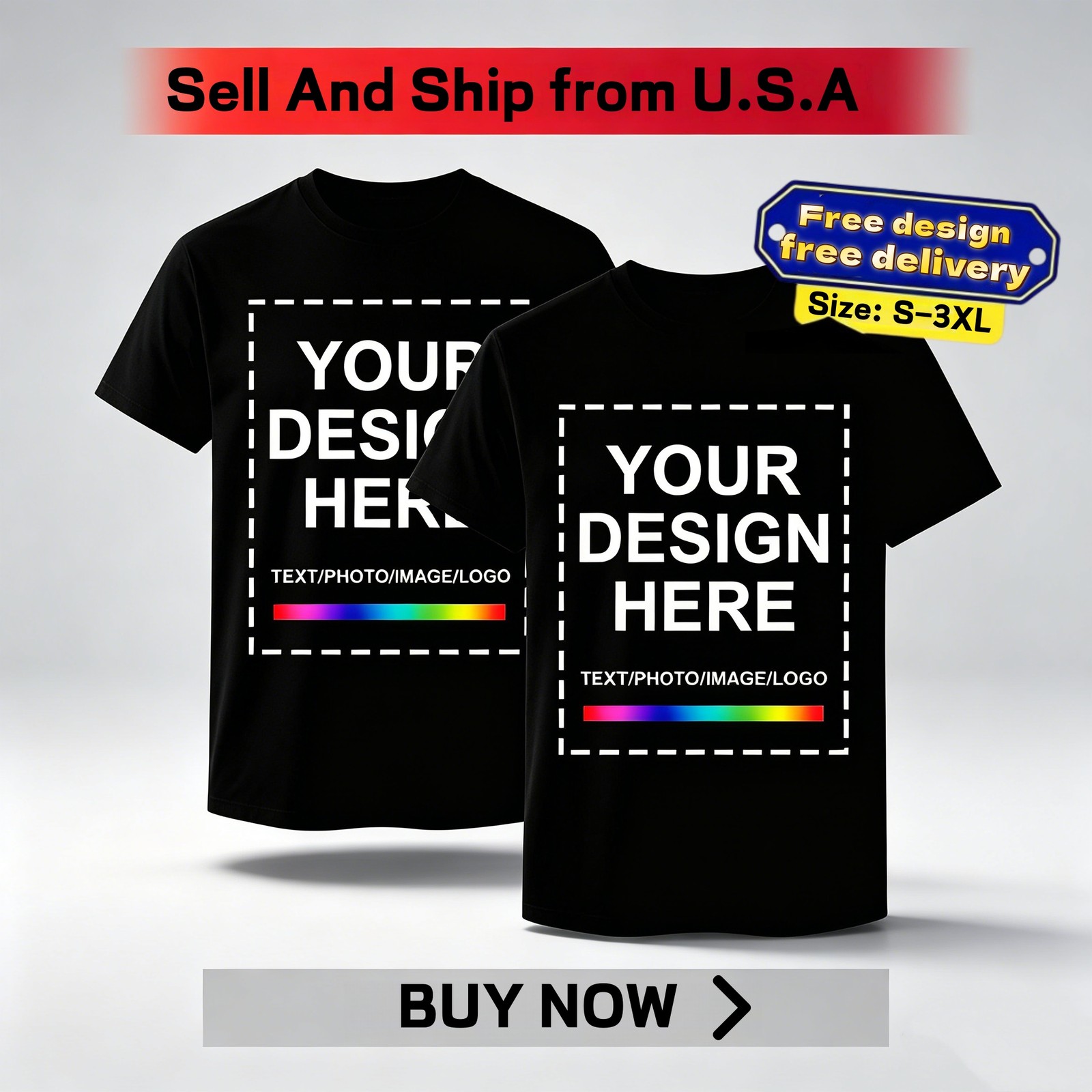 Make Your Own Custom Tee Custom Photo Logo Print Personalized Short Sleeve Shirt